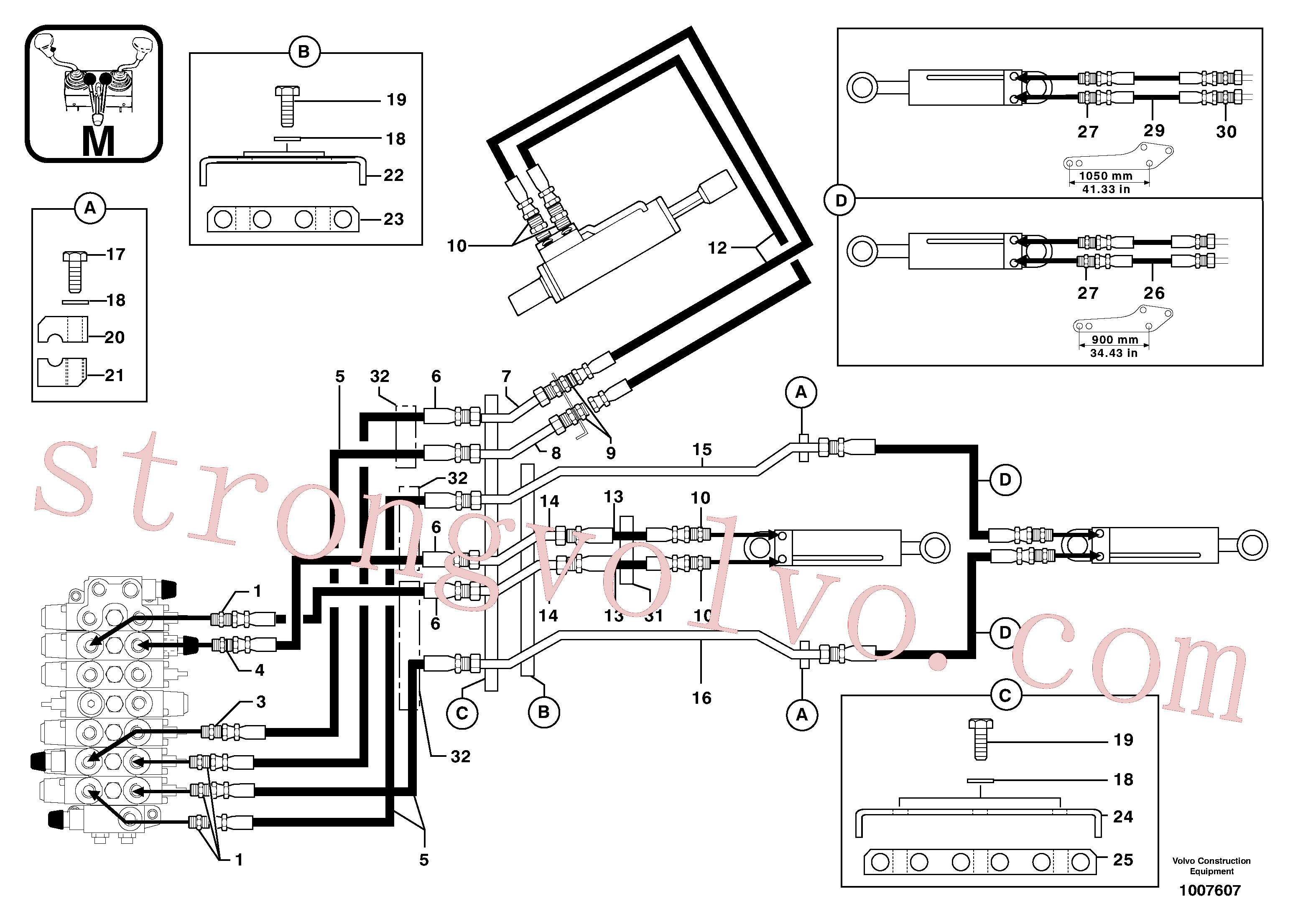 Atacado PJ5900152 Tube Volvo escavadeira