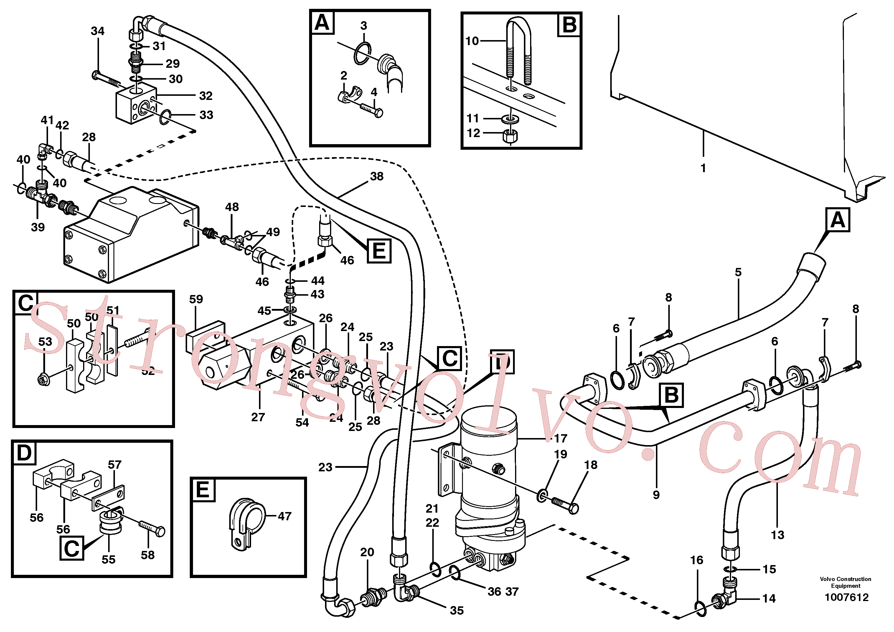 VOE935276 Volvo Sistema de direcção auxiliar(1007612 Montagem)