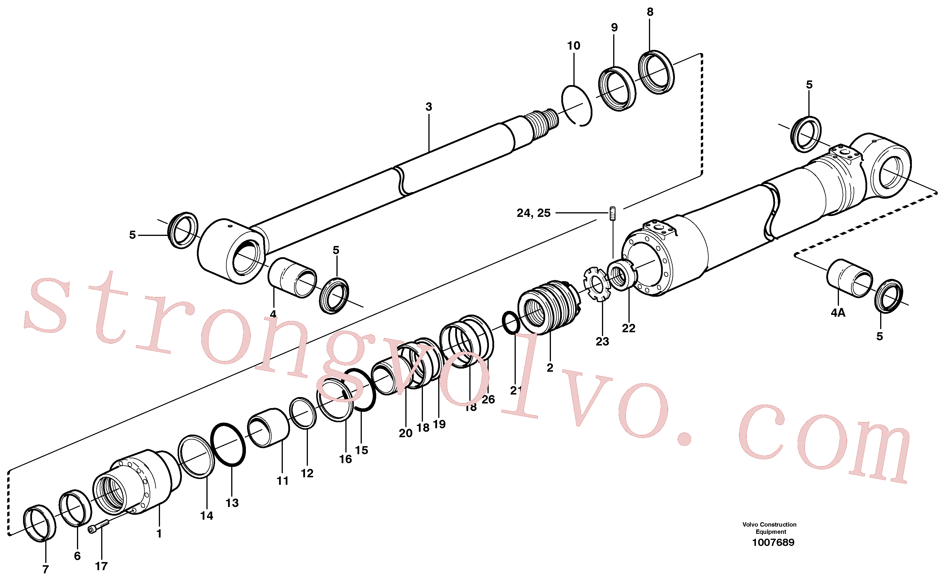 SA9565-11000 Volvo Cilindro da lança(1007689 Montagem)