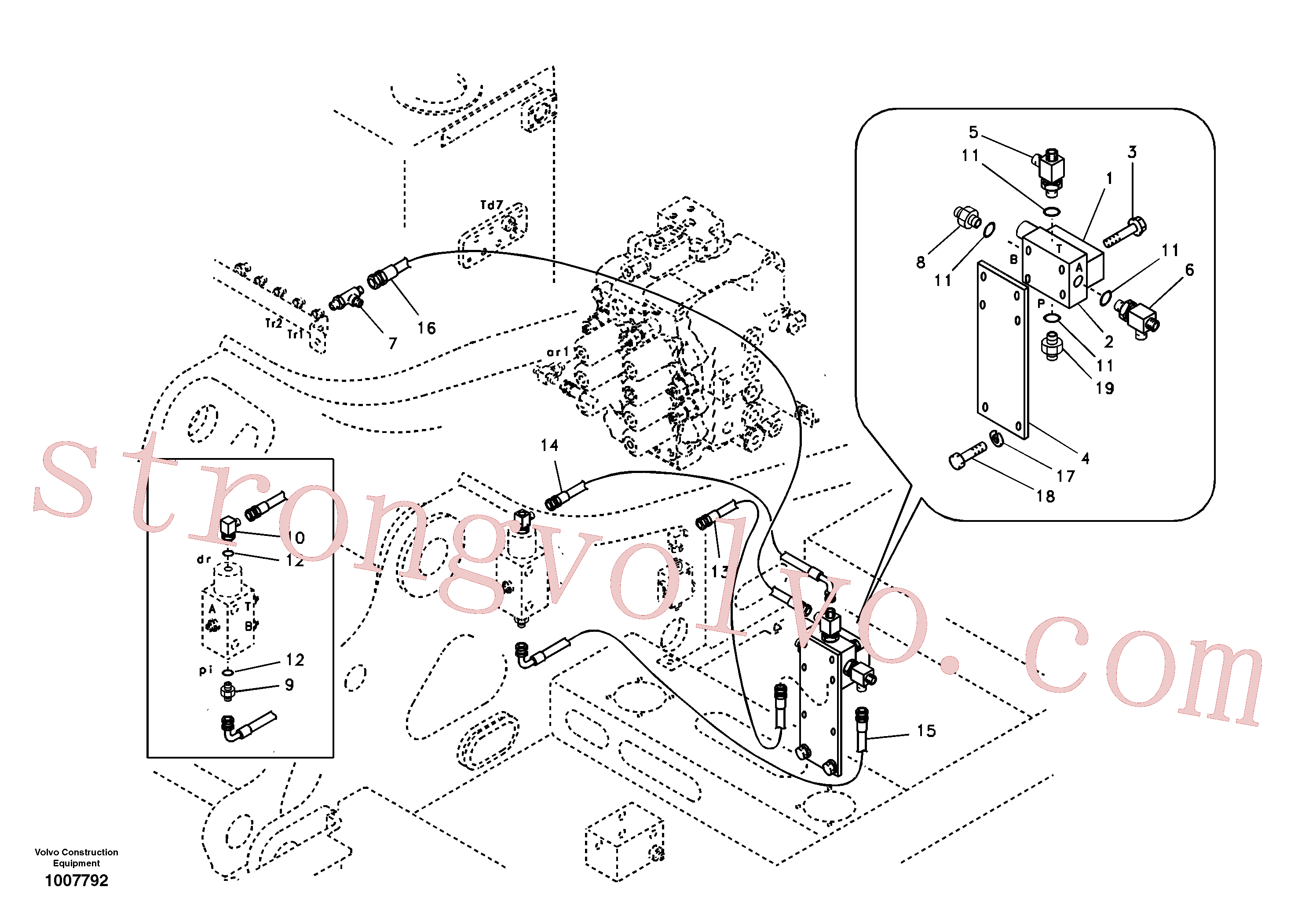 SA9412-11130 Volvo Sistema servomotor, válvula de comando para válvula solenóide(1007792 Montagem)
