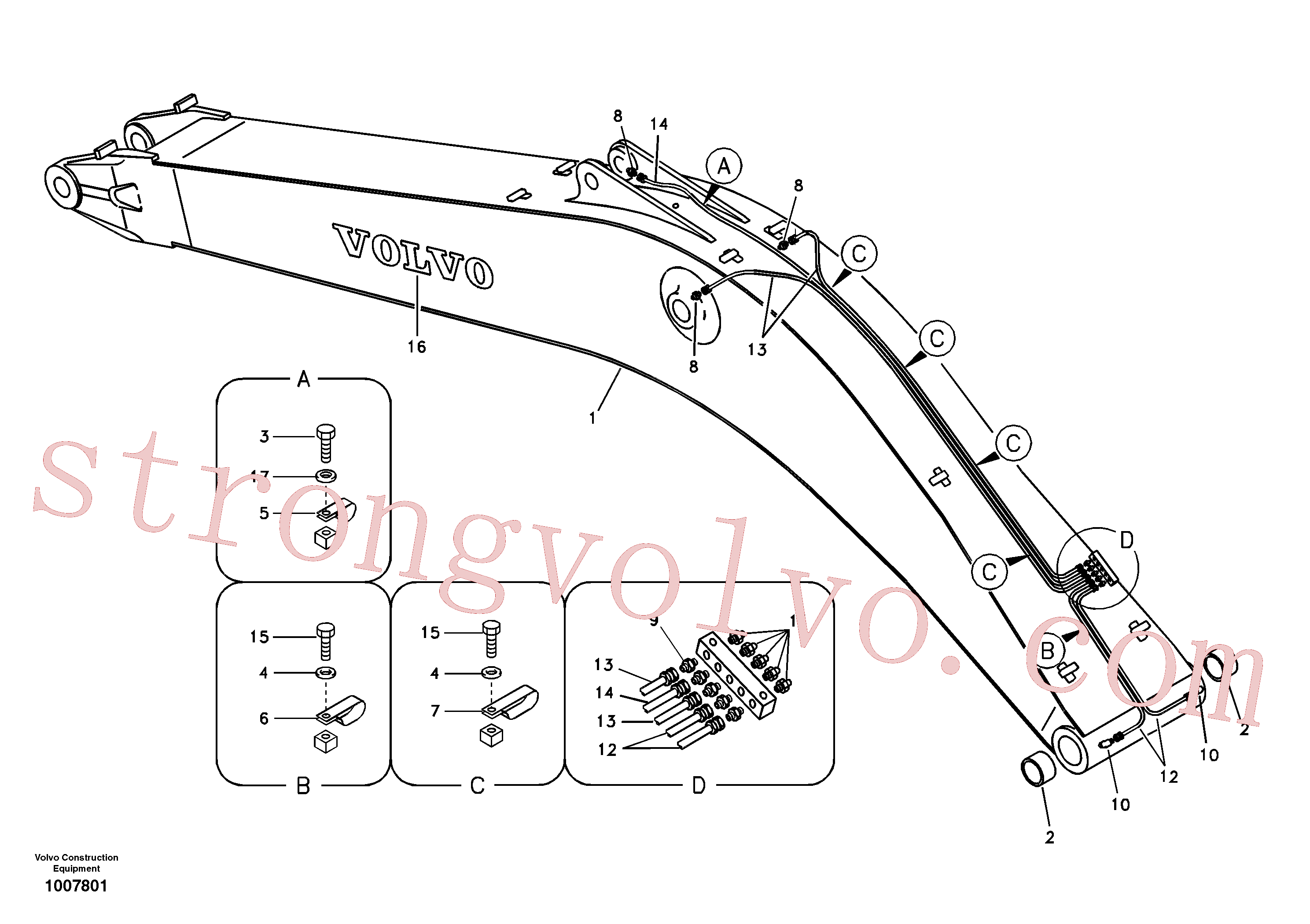 SA9482-02158 Mangueira completa Volvo escavadeira