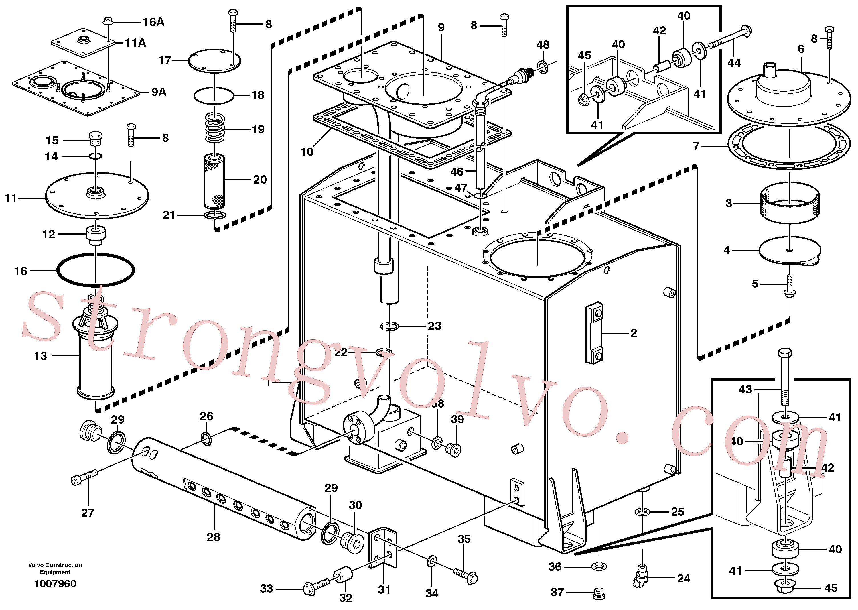 VOE13965229 Volvo Depósito de óleo hidráulico(1007960 Montagem)
