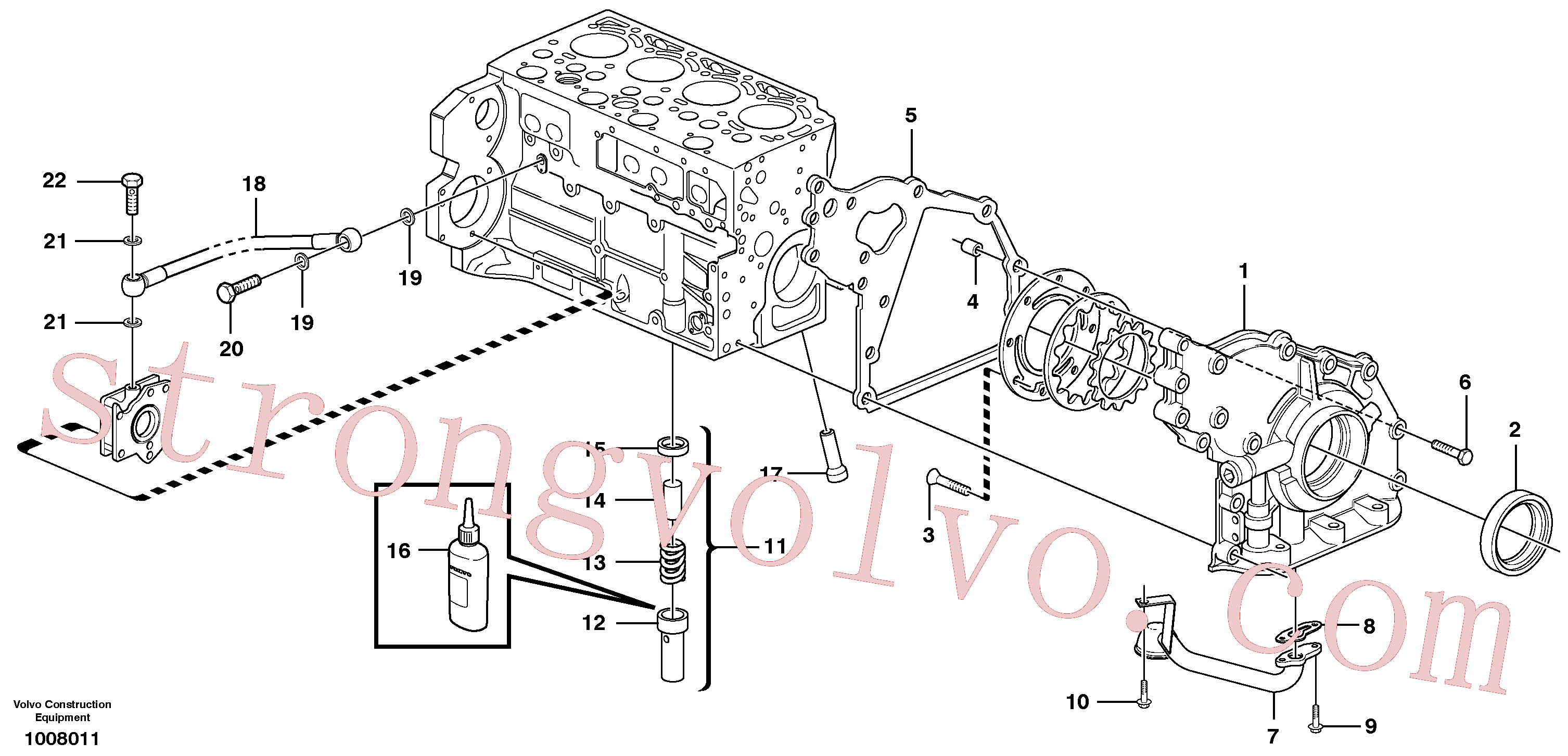 VOE11700272 Volvo Sistema de óleo lubrificante(1008011 Montagem)