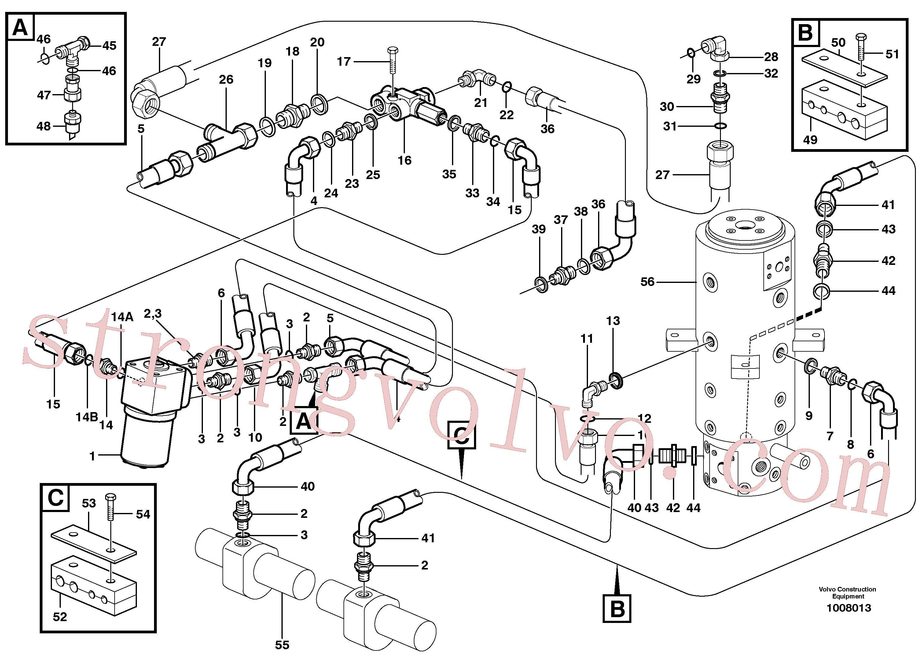 VOE13933928 Volvo Sistema de direcção(1008013 Montagem)