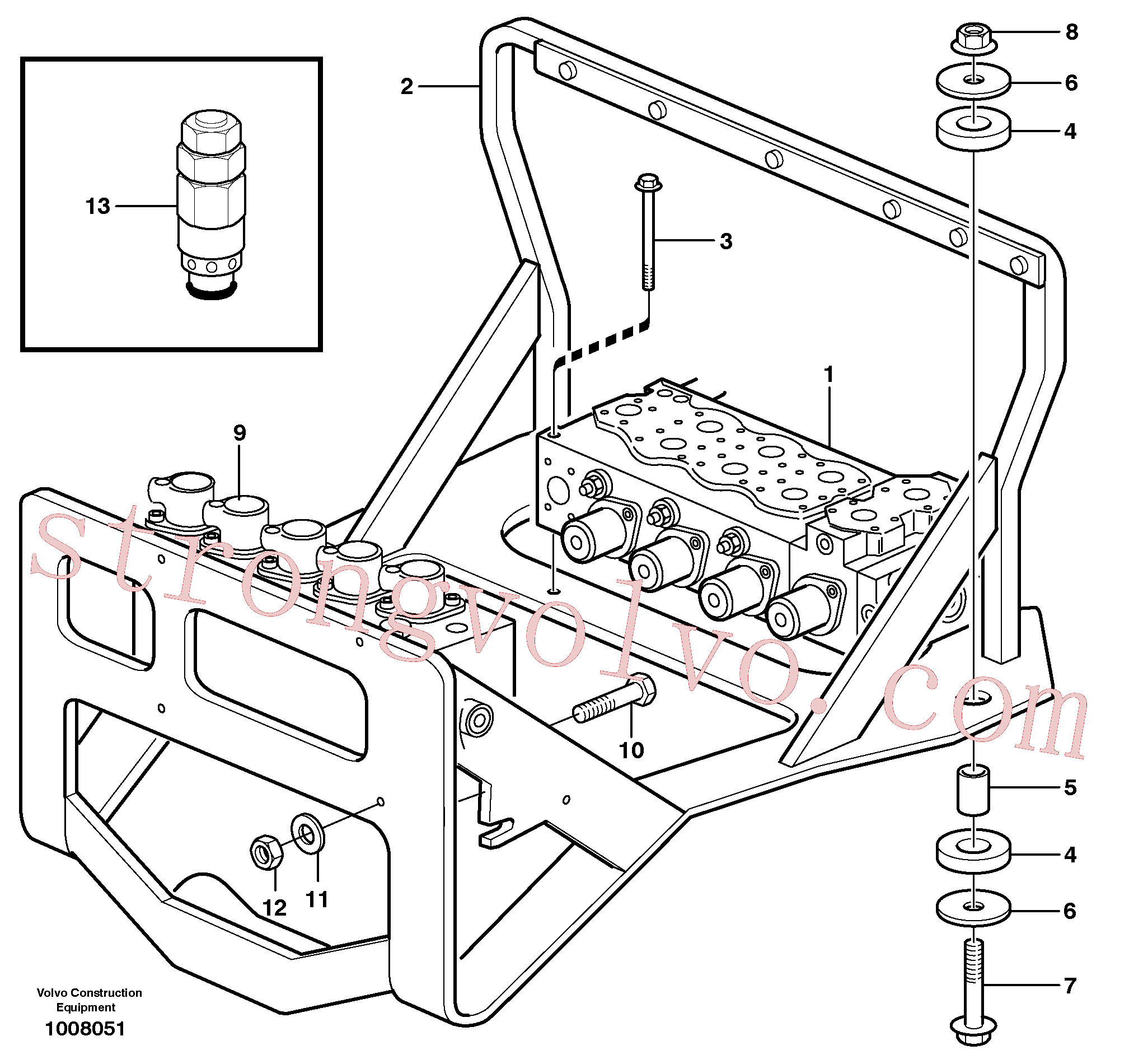 VOE14371831 Retaining plate Volvo escavadeira