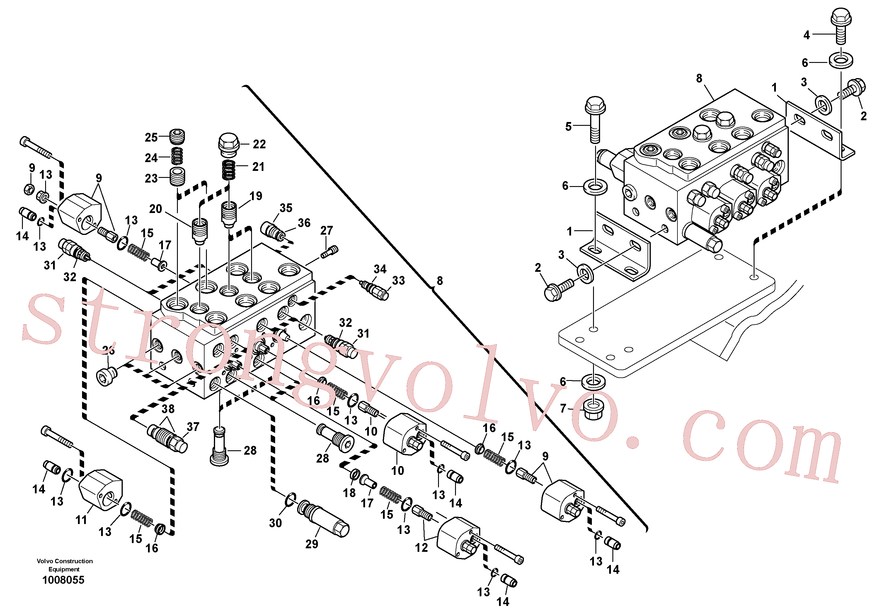 Atacado VOE11370717 Válvula Volvo escavadeira