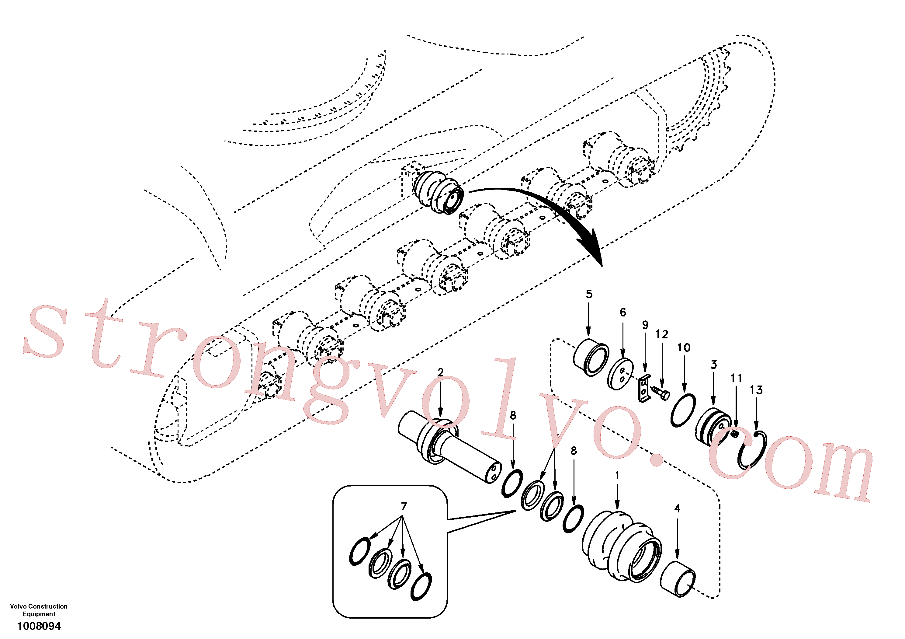 VOE914536 Volvo Roleto superior(1008094 Montagem)