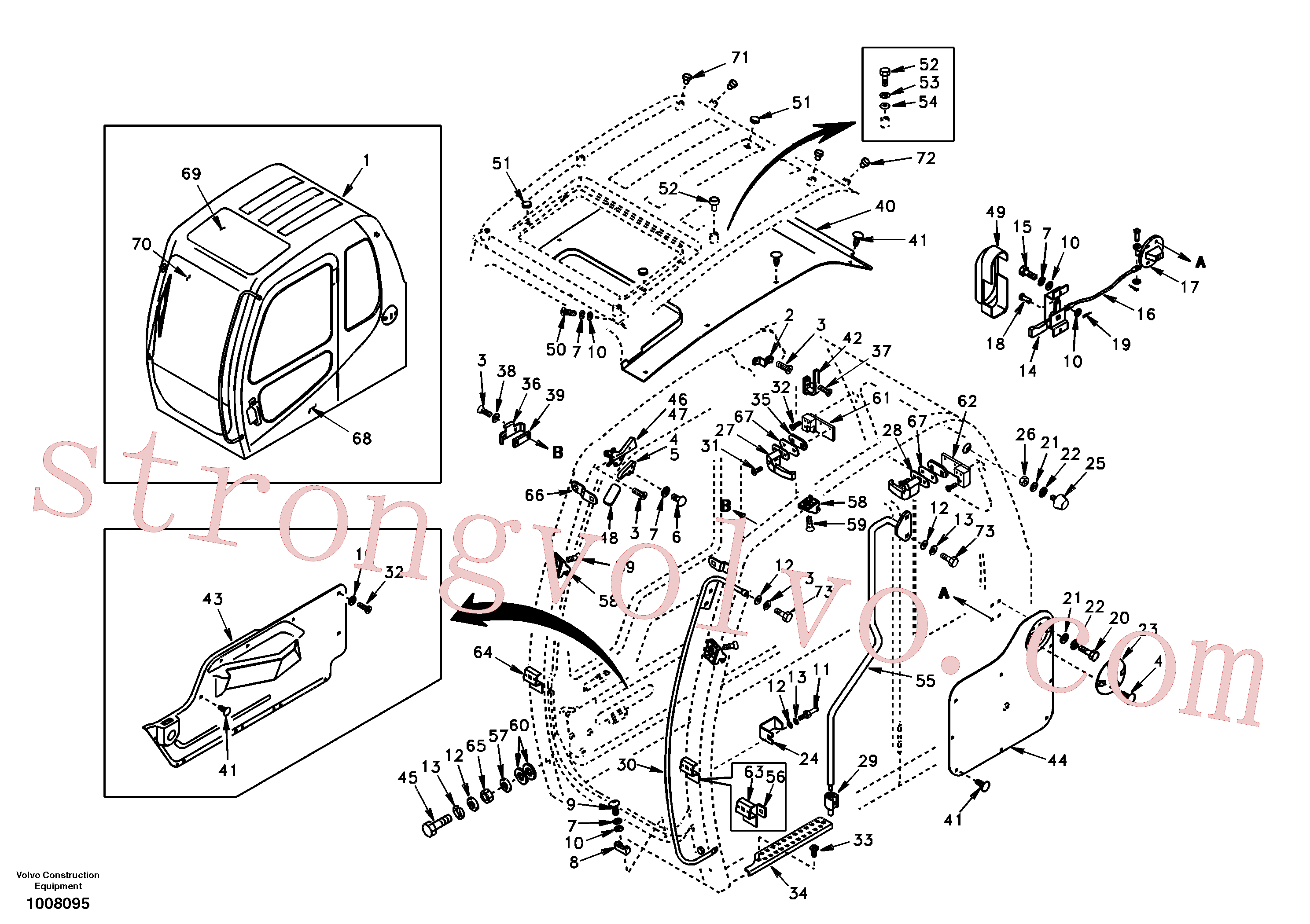 SA9011-21007 Volvo Cabina do operador(1008095 Montagem)