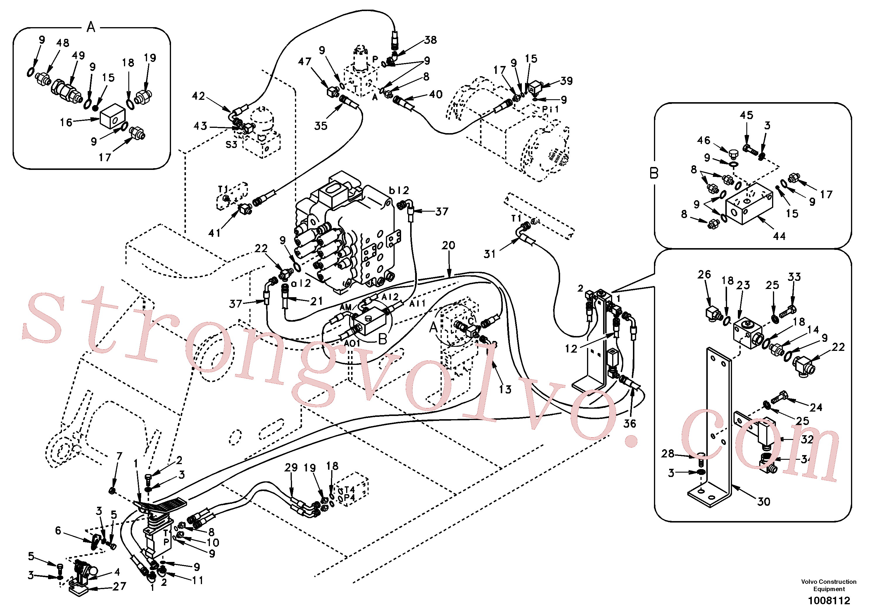 SA9453-02309 Volvo Hidráulica de serviço, martelo e cortador para fluxo da bomba principal(1008112 Montagem)