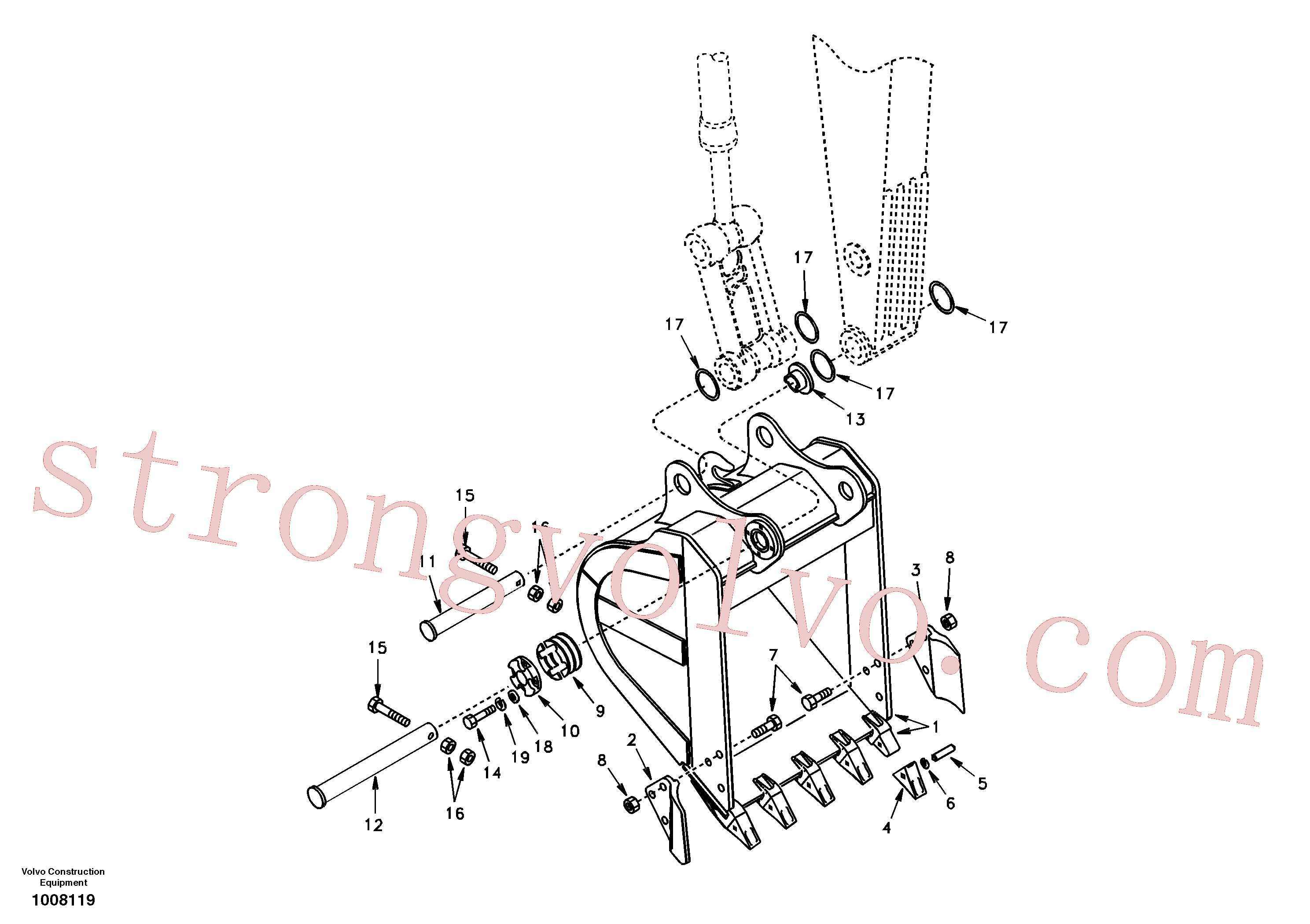 SA1171-00470 Volvo Balde(1008119 Montagem)