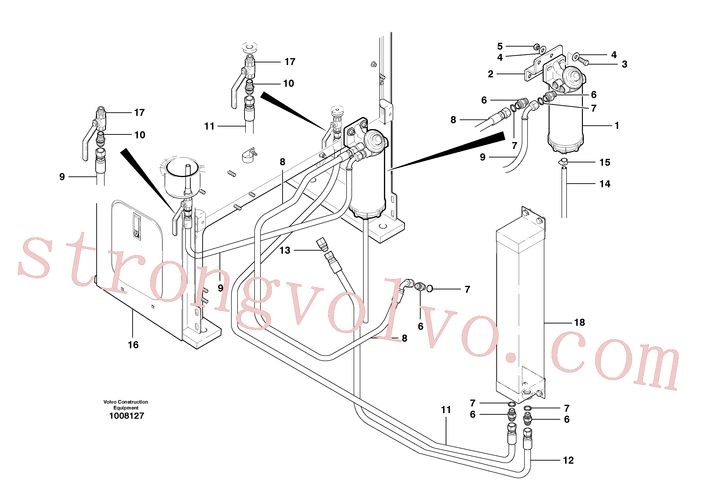 Volvo Montagem CH110G-0808 Connector Acessórios