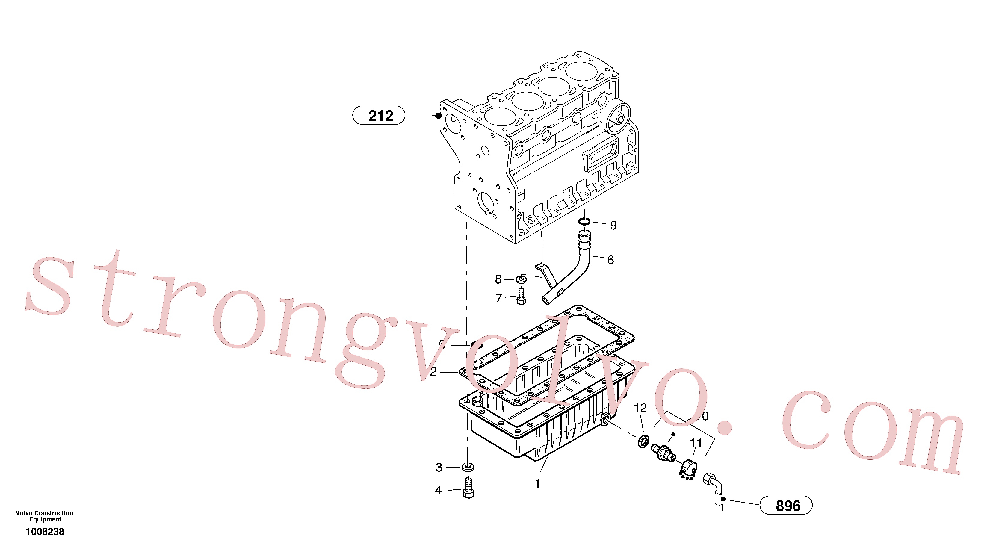 ZM2285689 Volvo Cárter de óleo(1008238 Montagem)