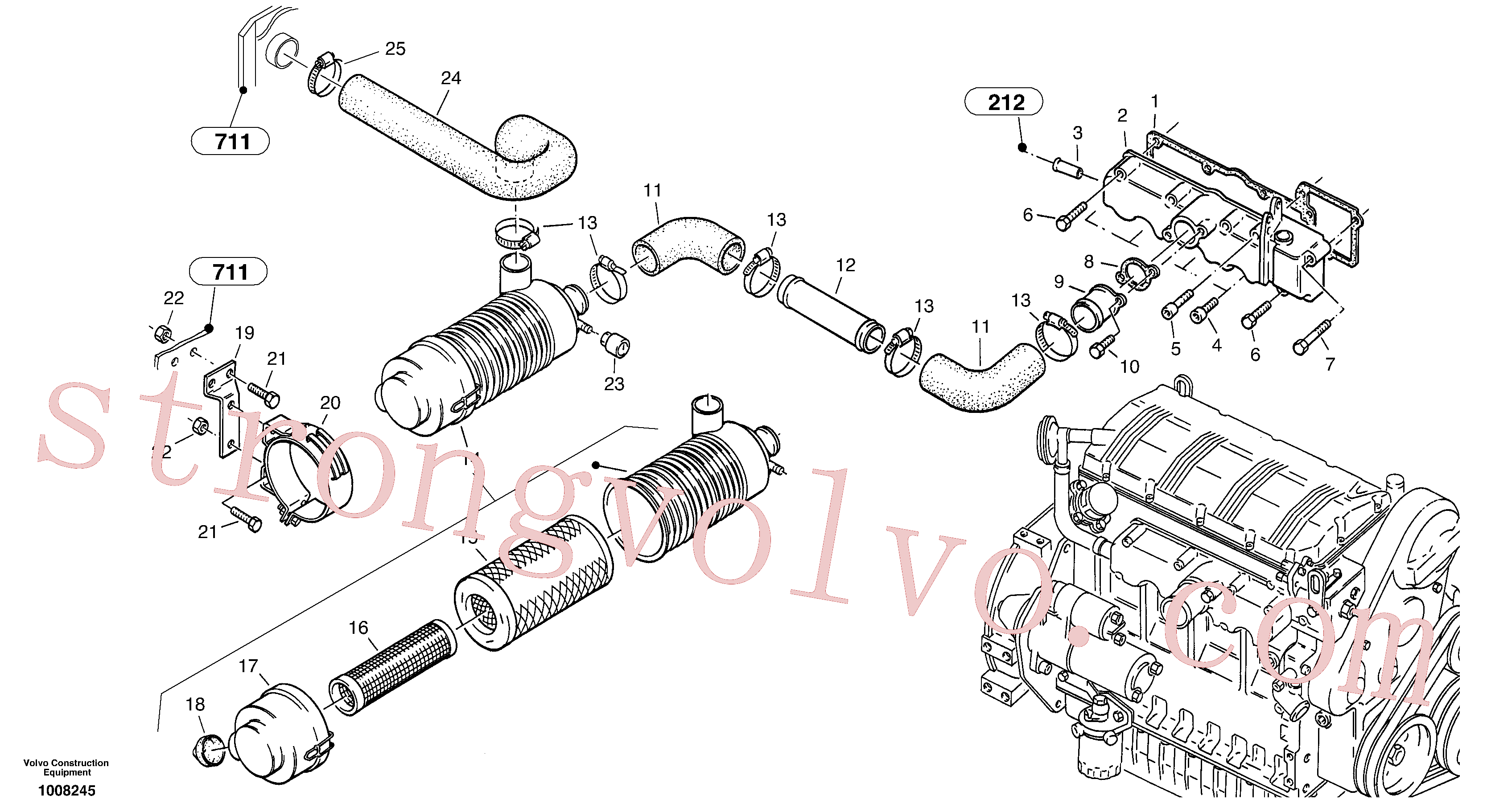 RM59497065 Válvula de vácuo Volvo escavadeira