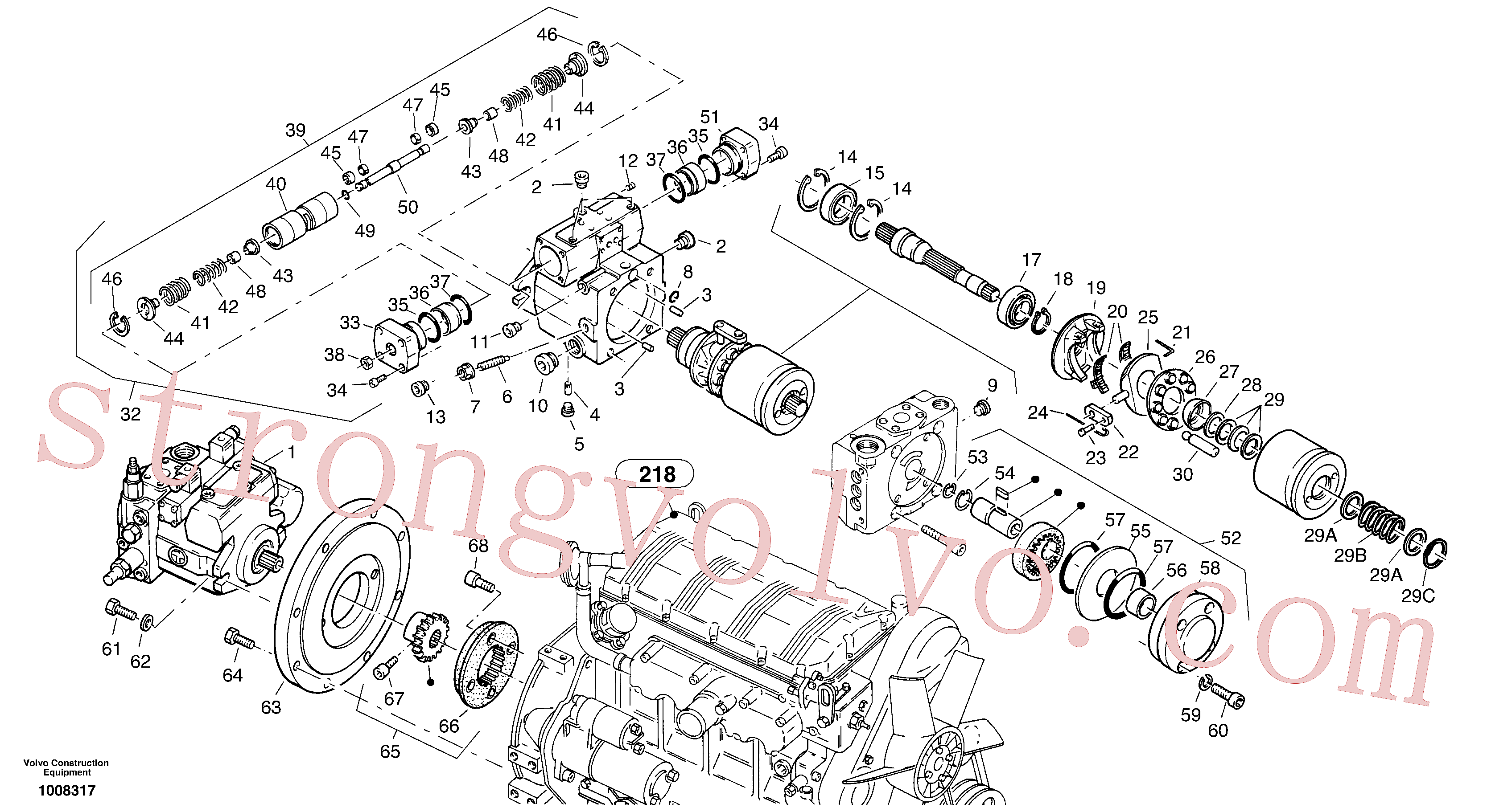 VOE15103769 Volvo Bomba de deslocamento variável(1008317 Montagem)