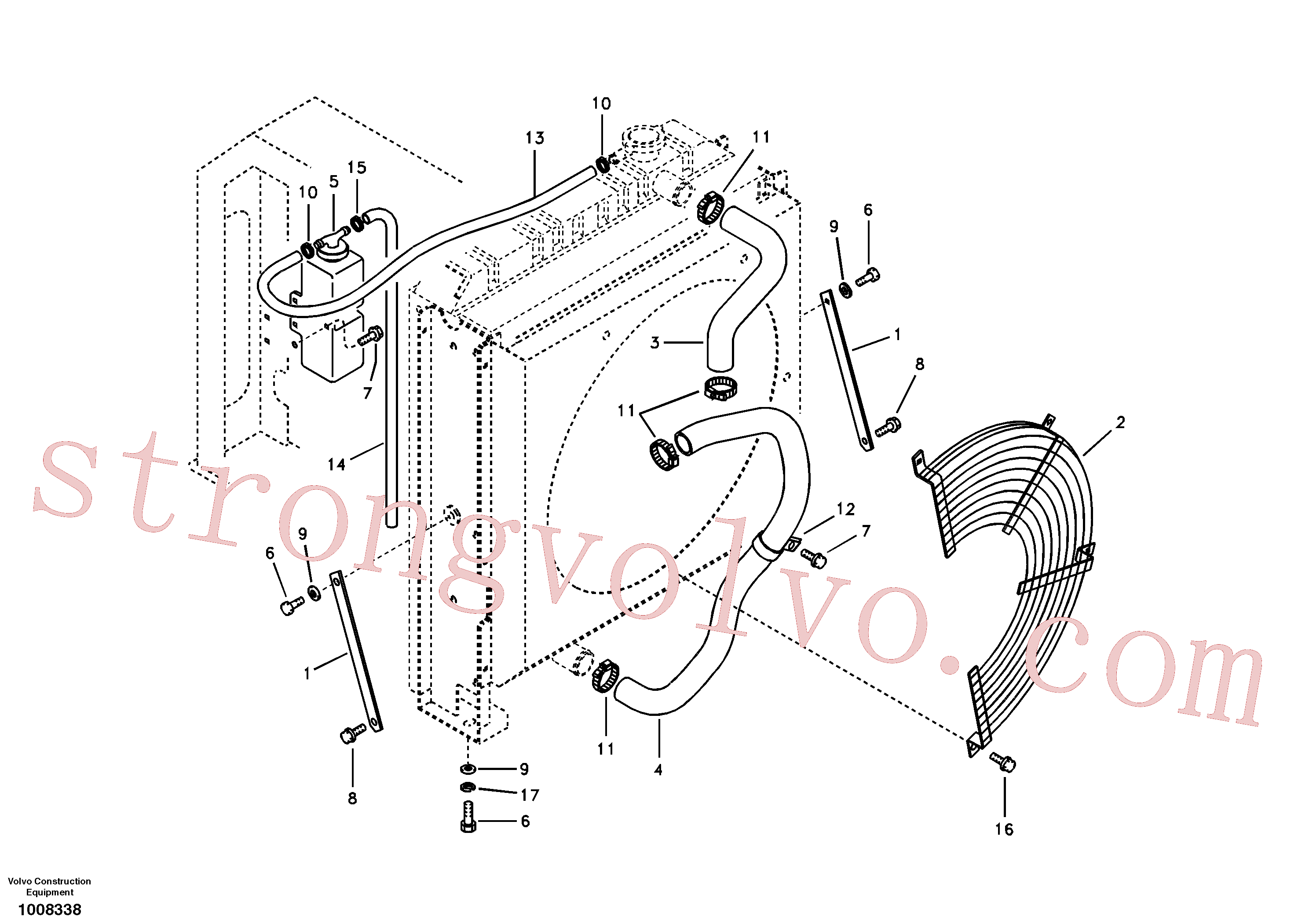 VOE14614283 Volvo Sistema de arrefecimento(1008338 Montagem)