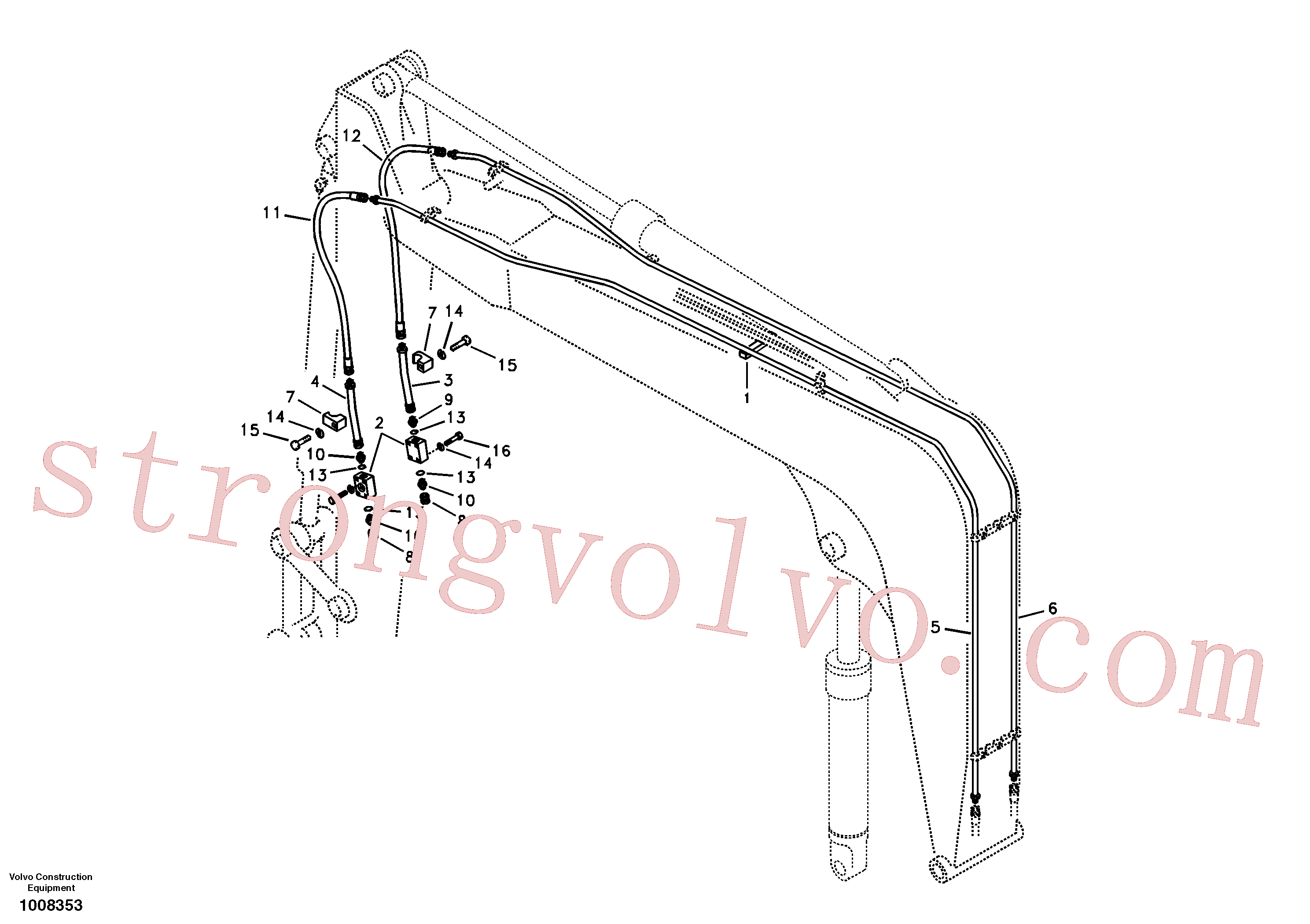 Atacado VOE14522581 Tube Volvo escavadeira