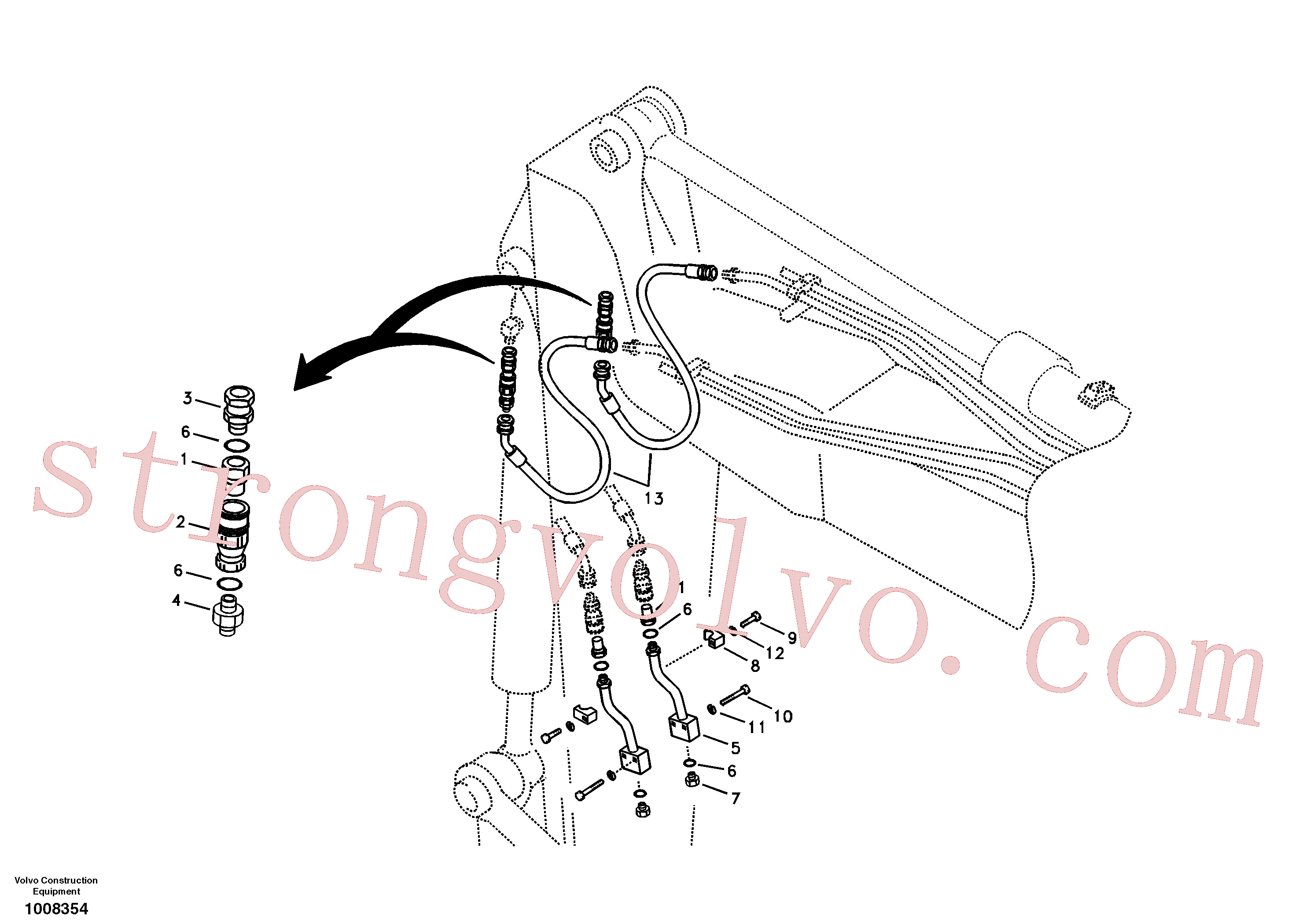 VOE14508588 Volvo Hidráulica de serviços, balde articulado(1008354 Montagem)