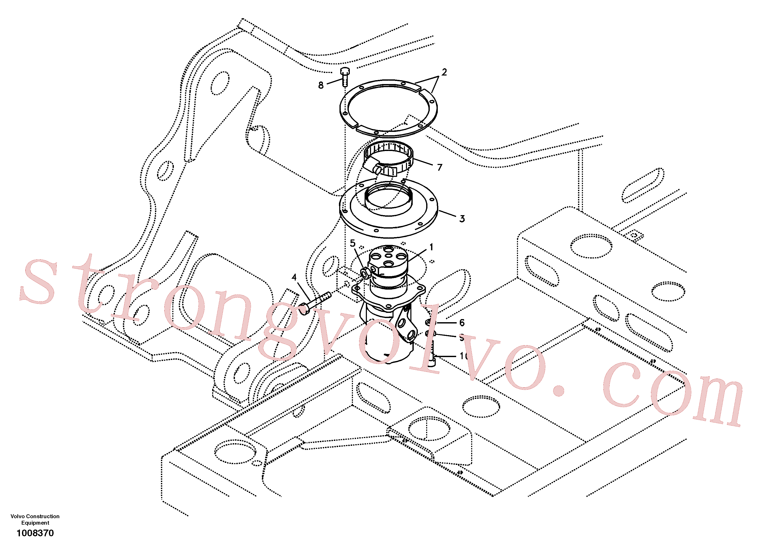 SA1155-01191 Volvo Junta de viragem, suporte(1008370 Montagem)