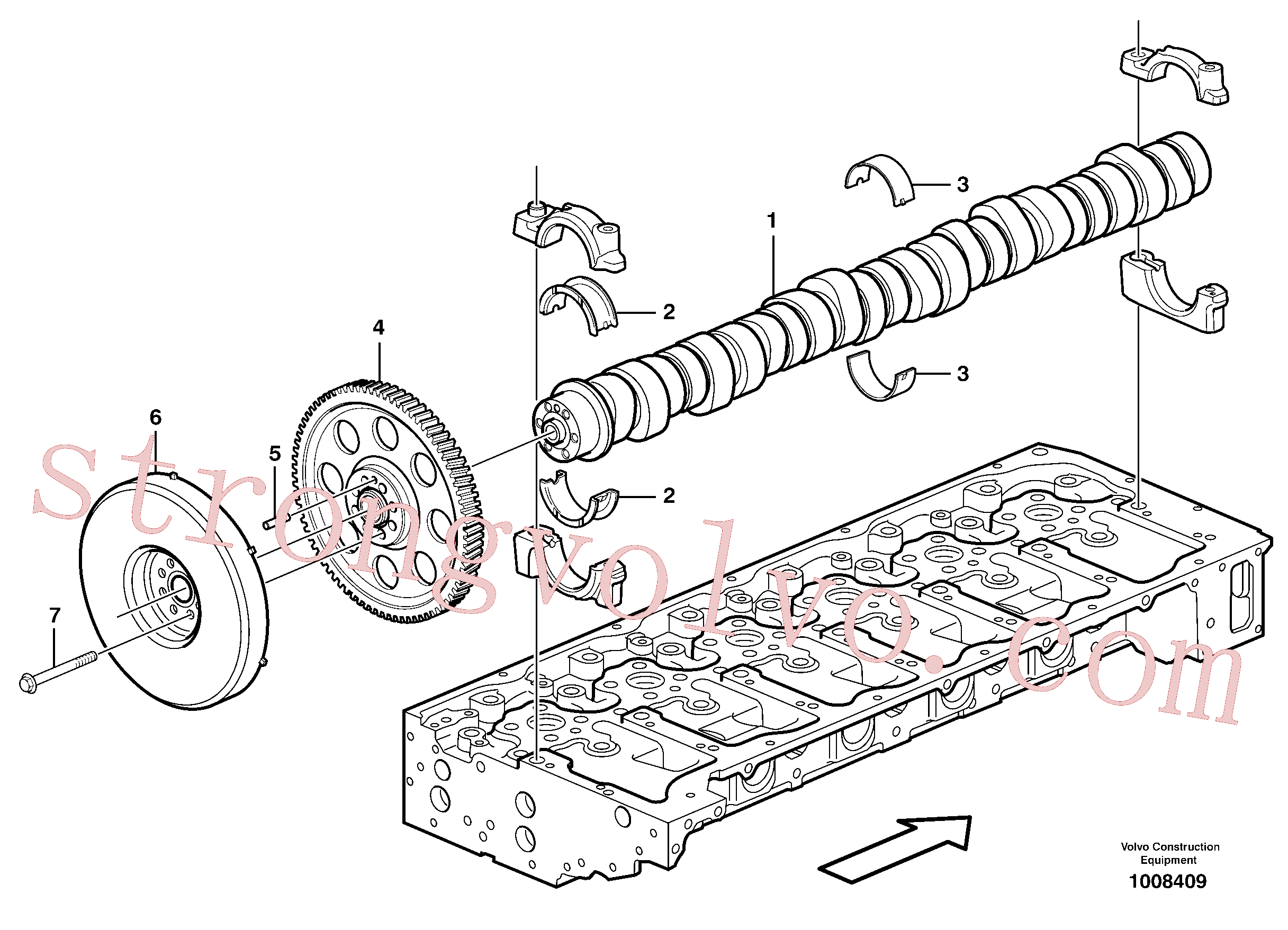 VOE13949736 Volvo Árvore de cames(1008409 Montagem)