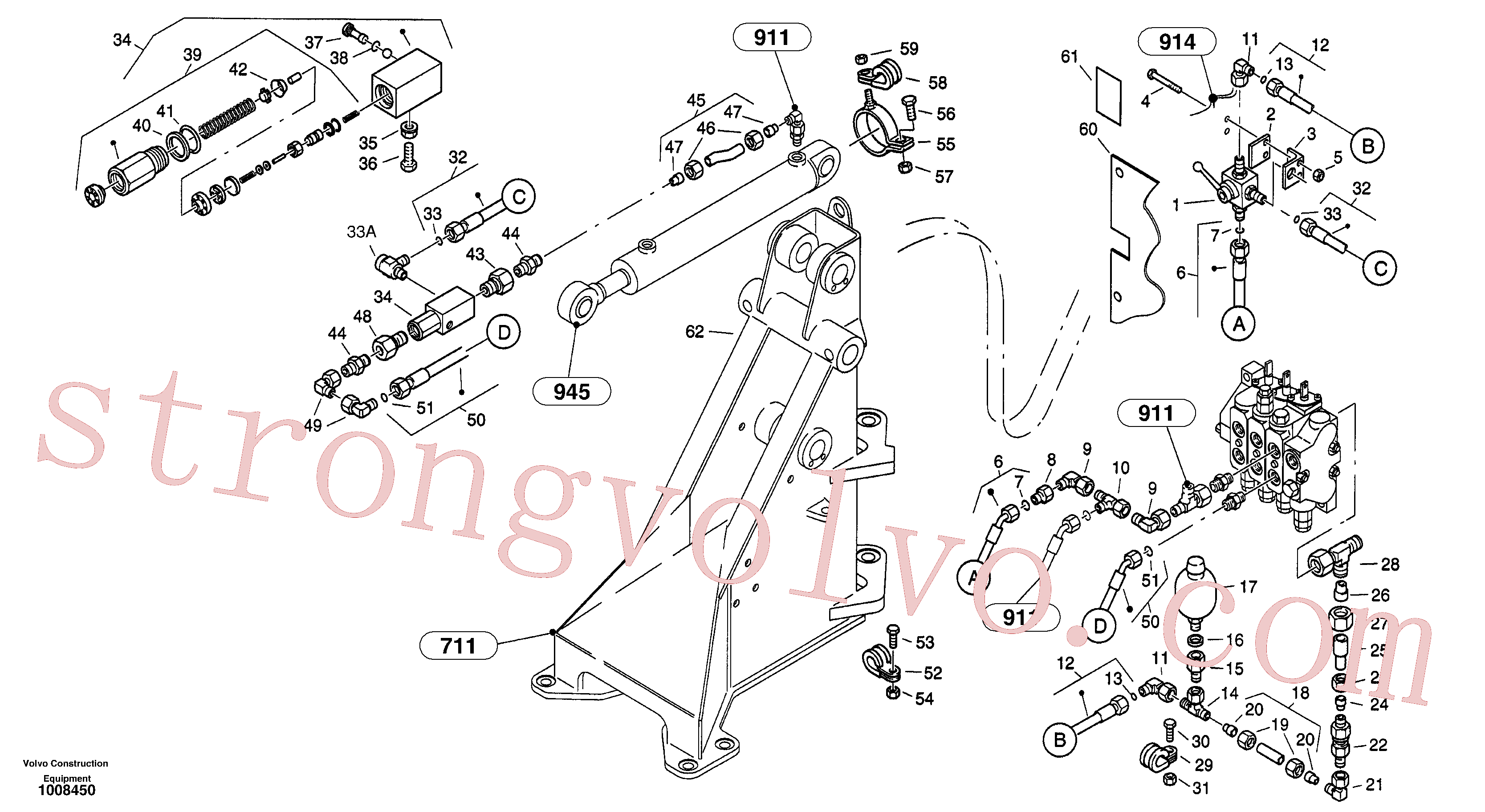 VOE11307078 Volvo Segurança de fractura de linha - elevação(1008450 Montagem)