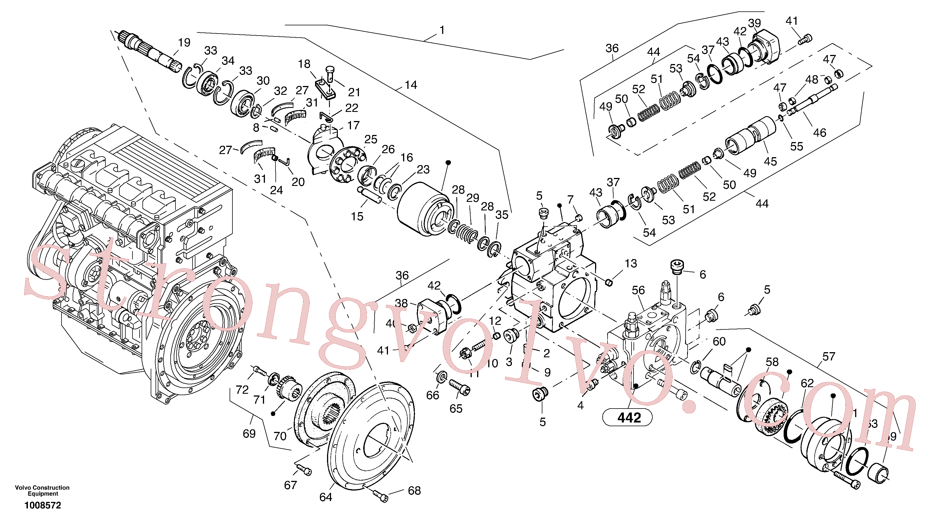 ZM2289708 Volvo Bomba de deslocamento variável(1008572 Montagem)