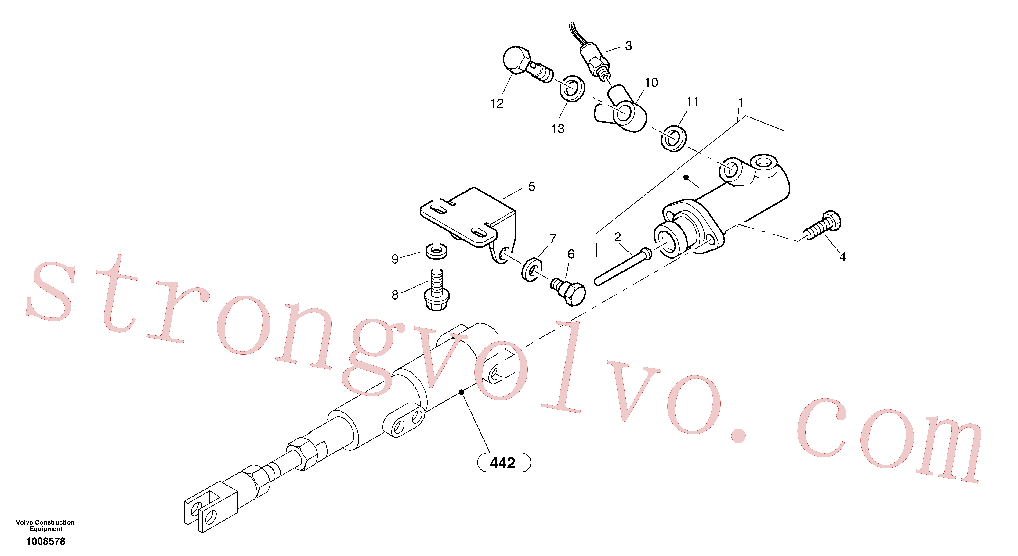 ZM2812007 Volvo Cilindro de travão(1008578 Montagem)