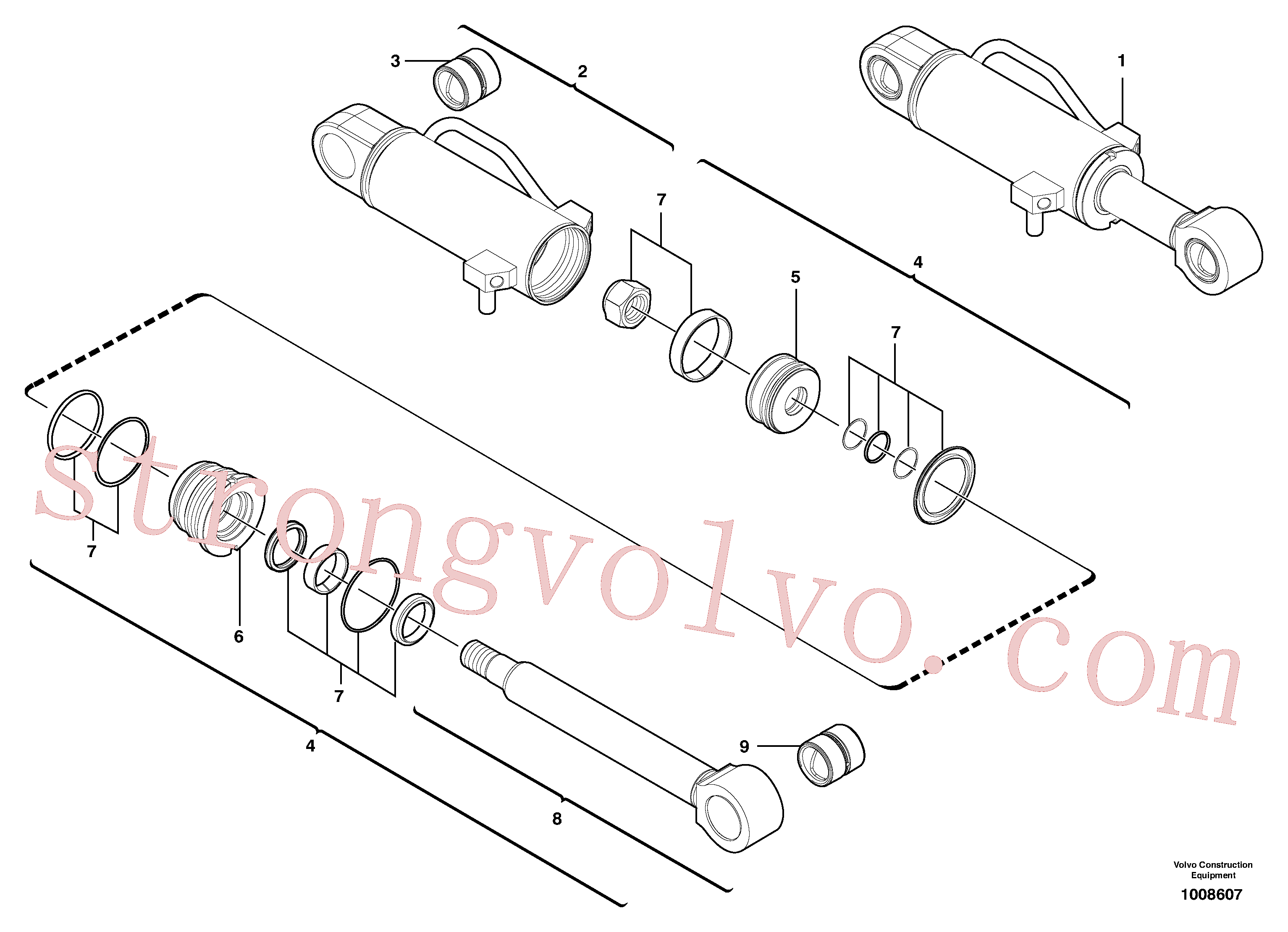 VOE11800605 Cilindro Volvo escavadeira