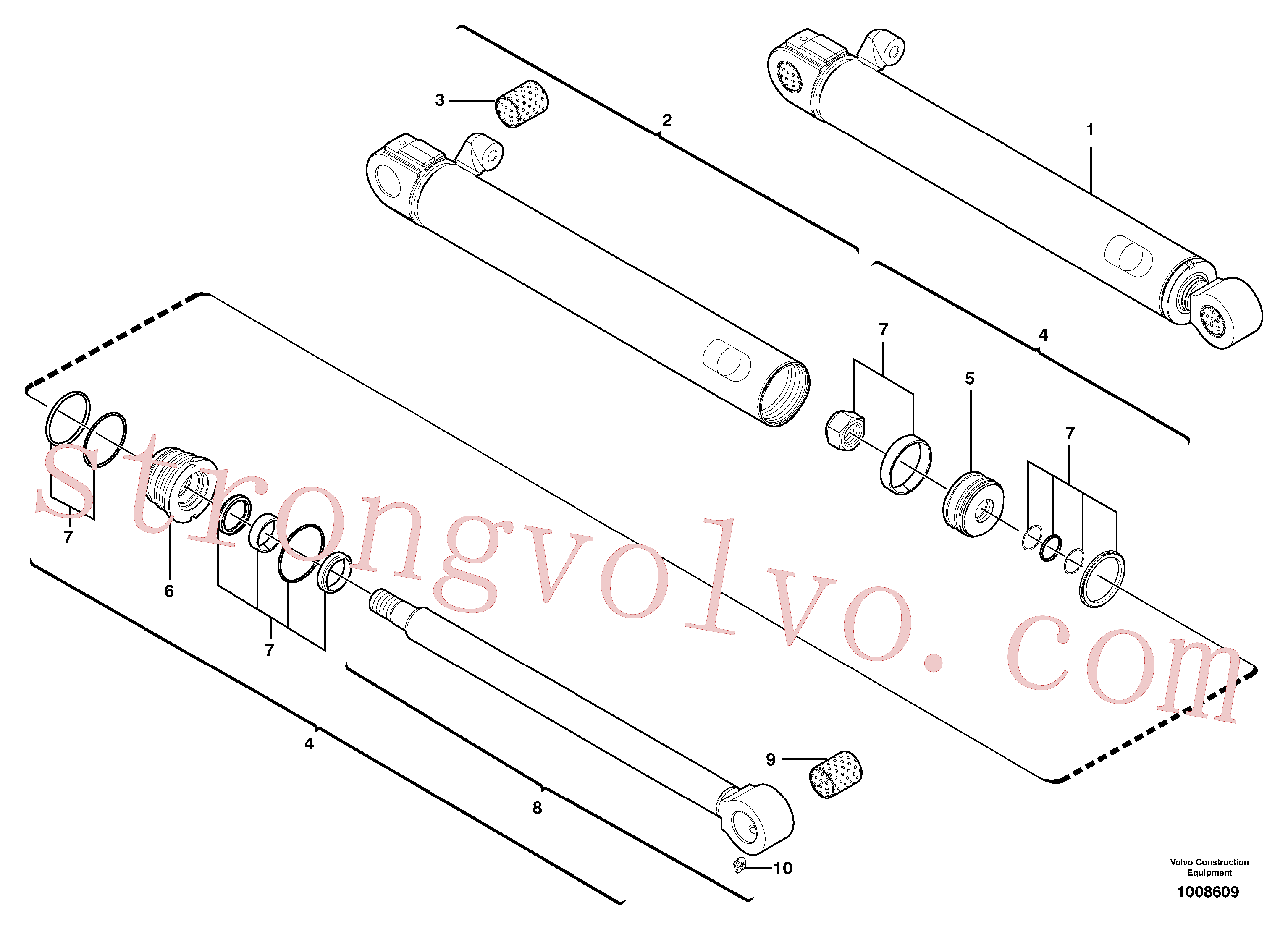 Volvo Montagem VOE11800600 Cilindro Acessórios