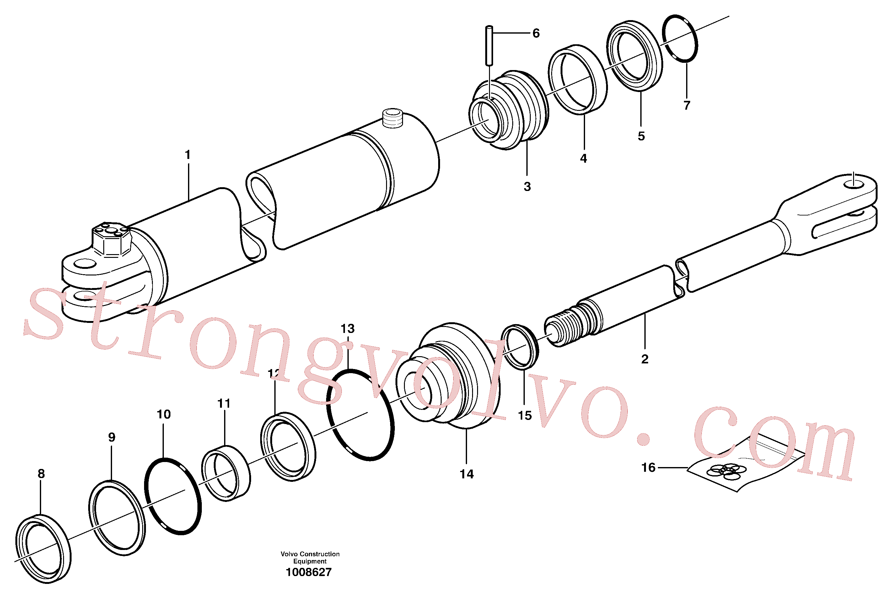 VOE4786834 Volvo Cilindro hidráulico(1008627 Montagem)