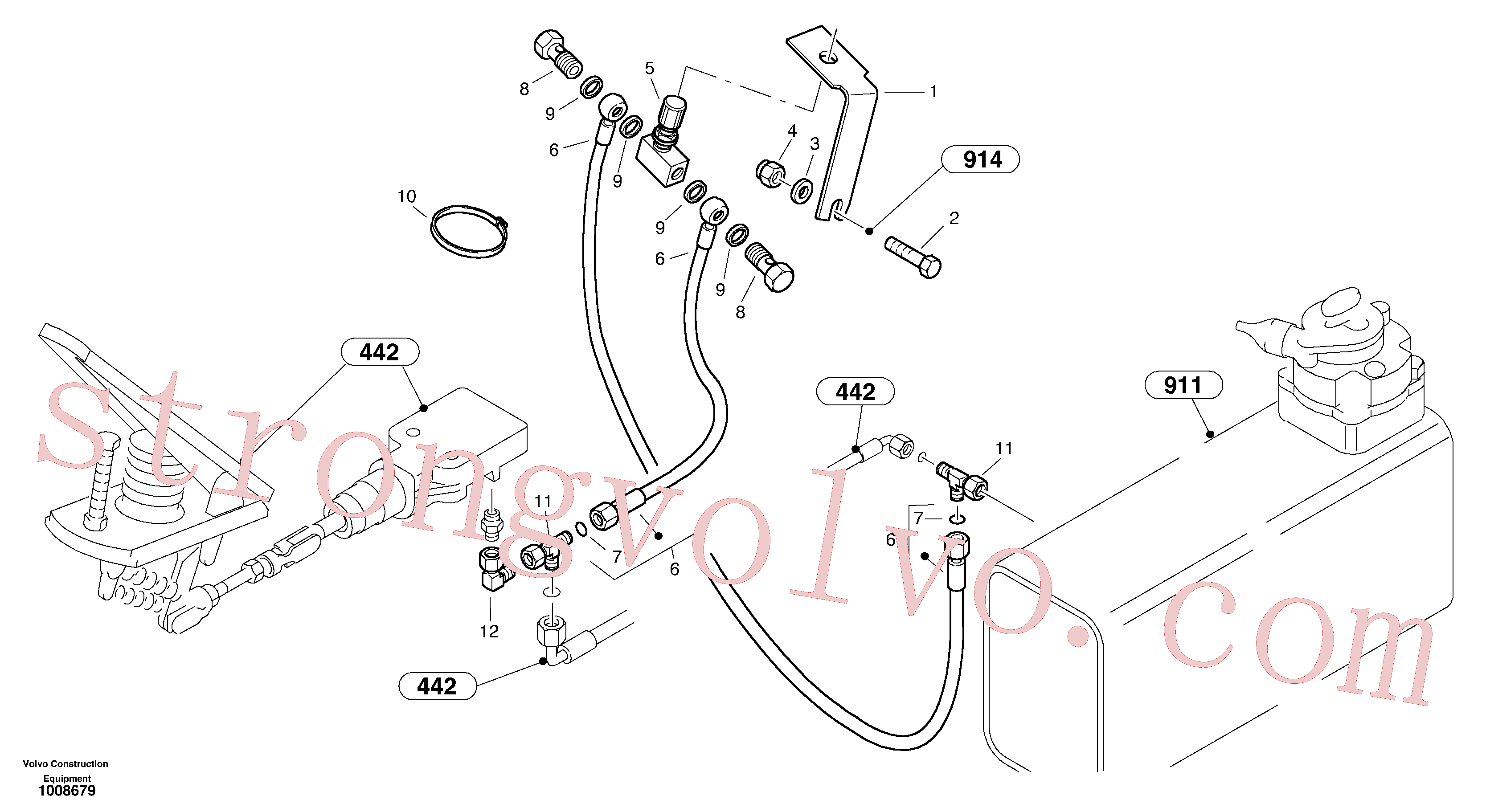 VOE11305837 Volvo Comando por impulsos manual(1008679 Montagem)