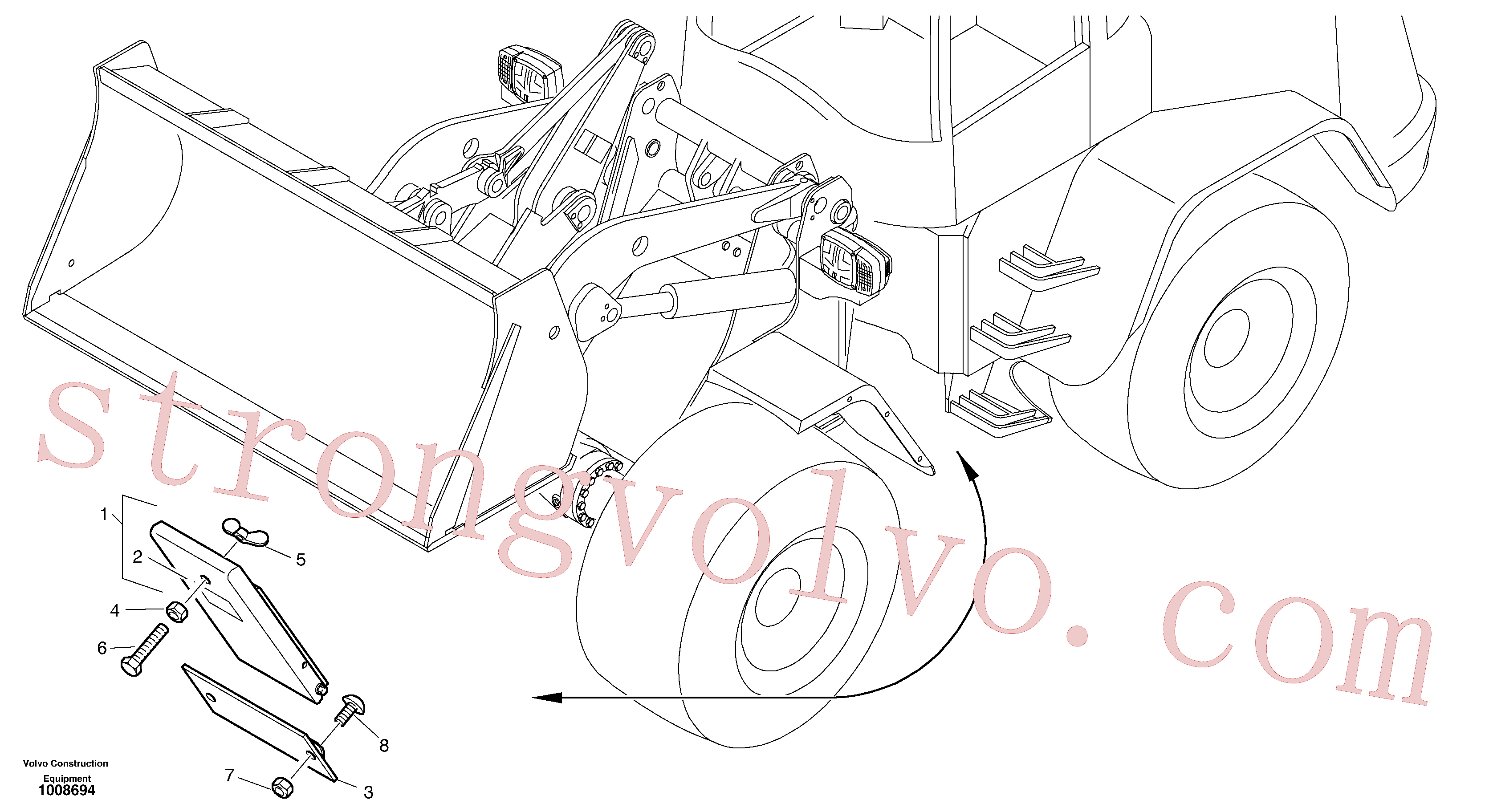 ZM7098292 Volvo Calço para roda(1008694 Montagem)