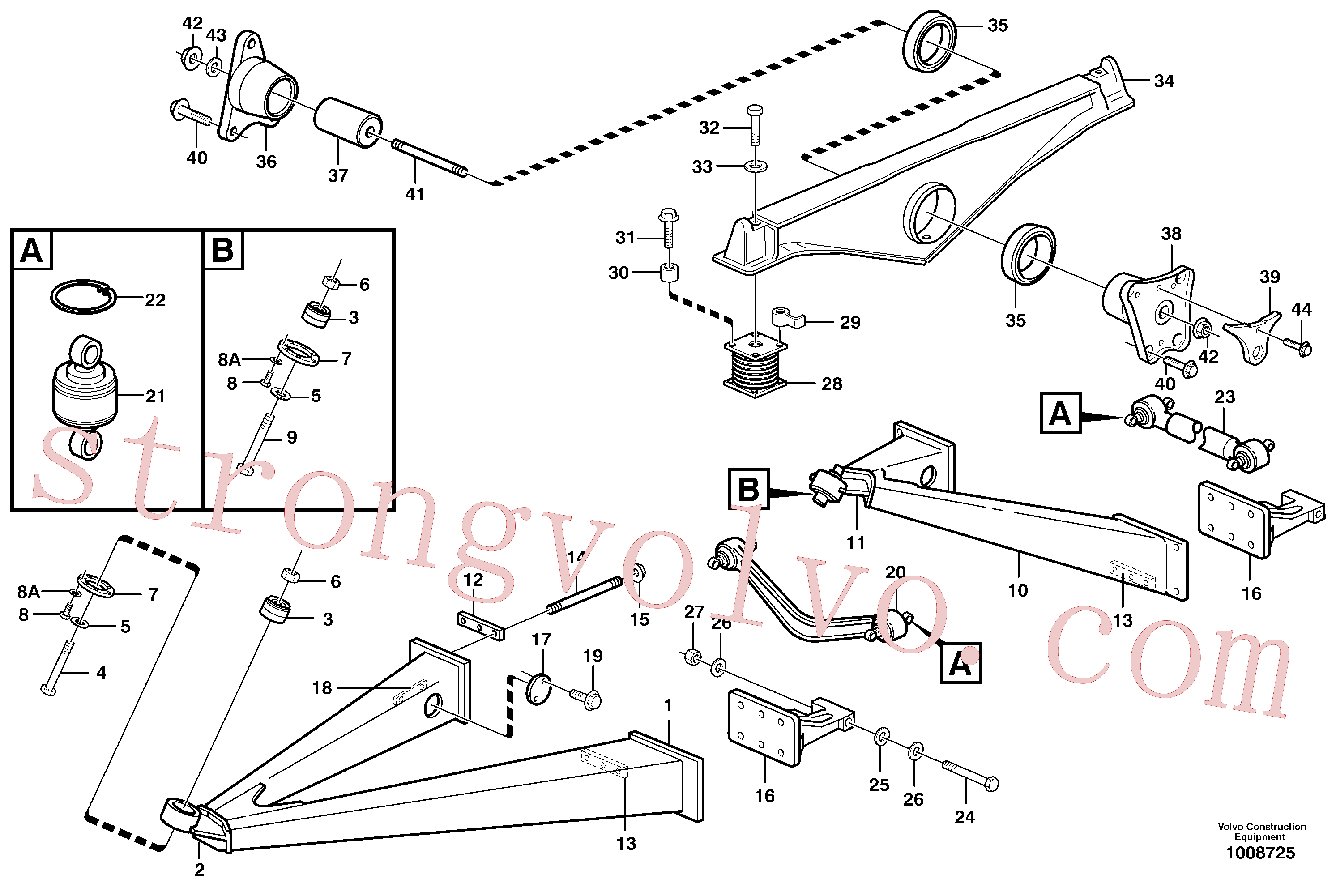 VOE14102685 Volvo Bogie(1008725 Montagem)
