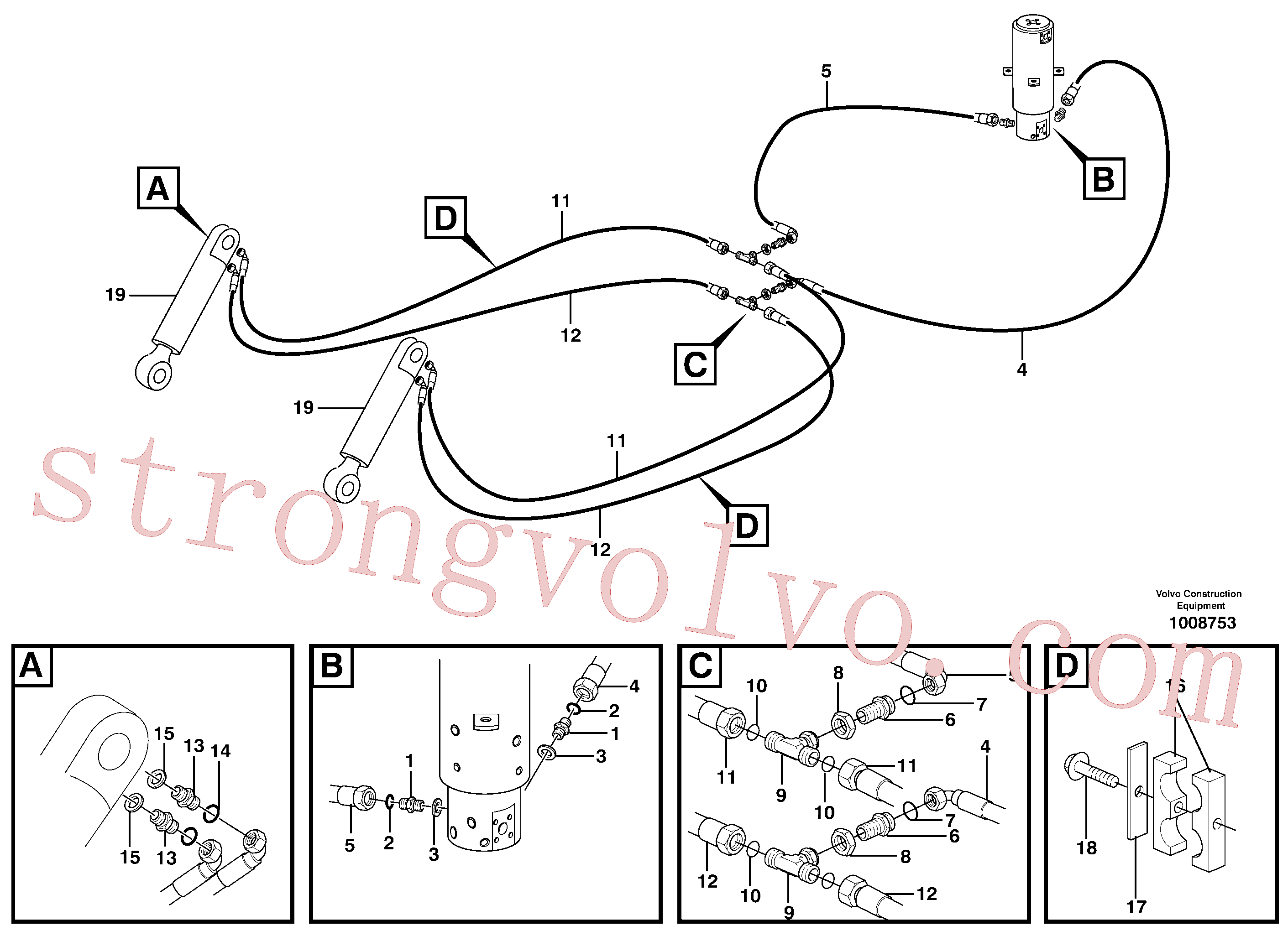 Volvo Montagem VOE14372769 Mangueira Acessórios