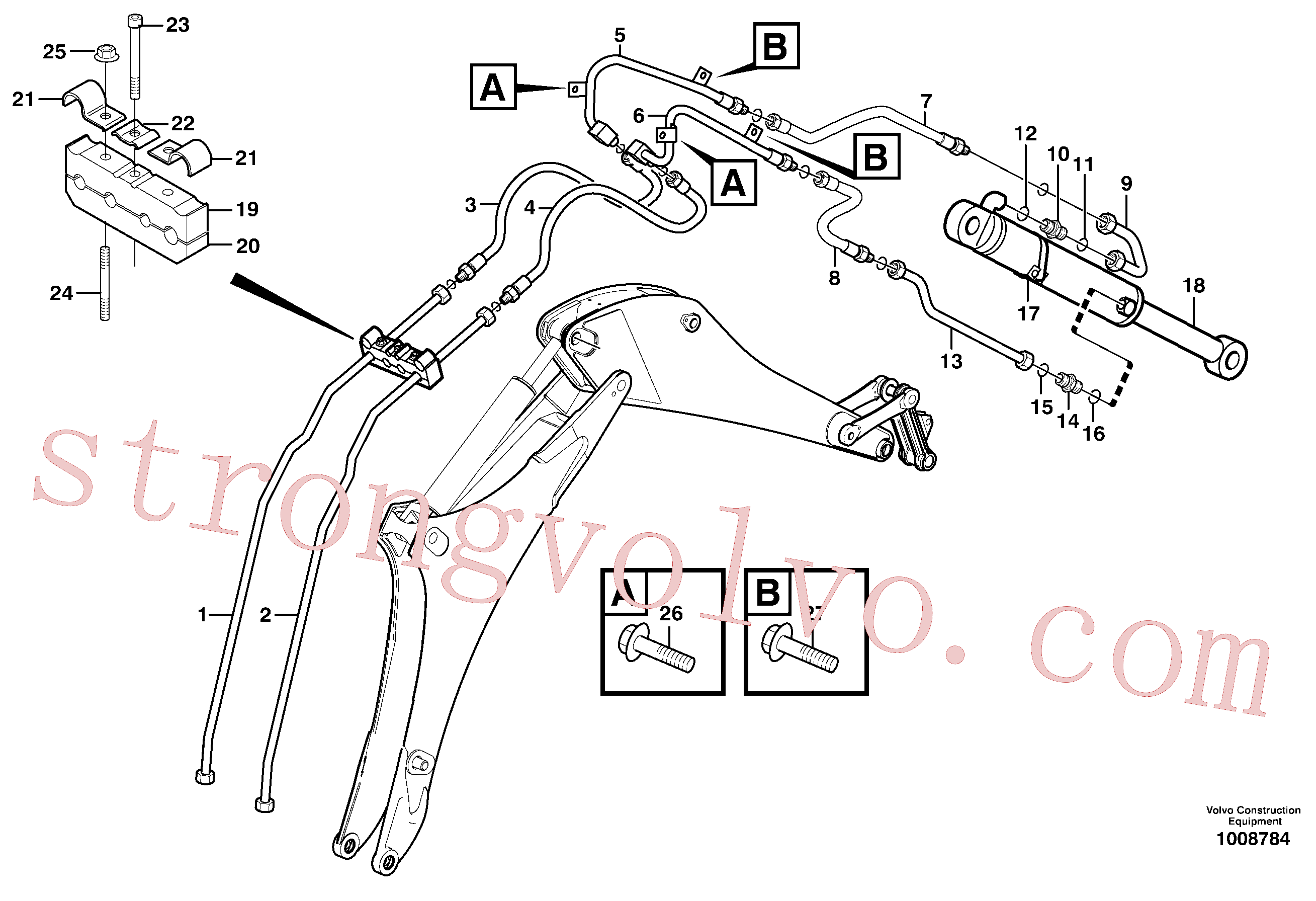 Volvo VOE967631 Parafuso soquete sext Volvo Acessórios para escavadeira