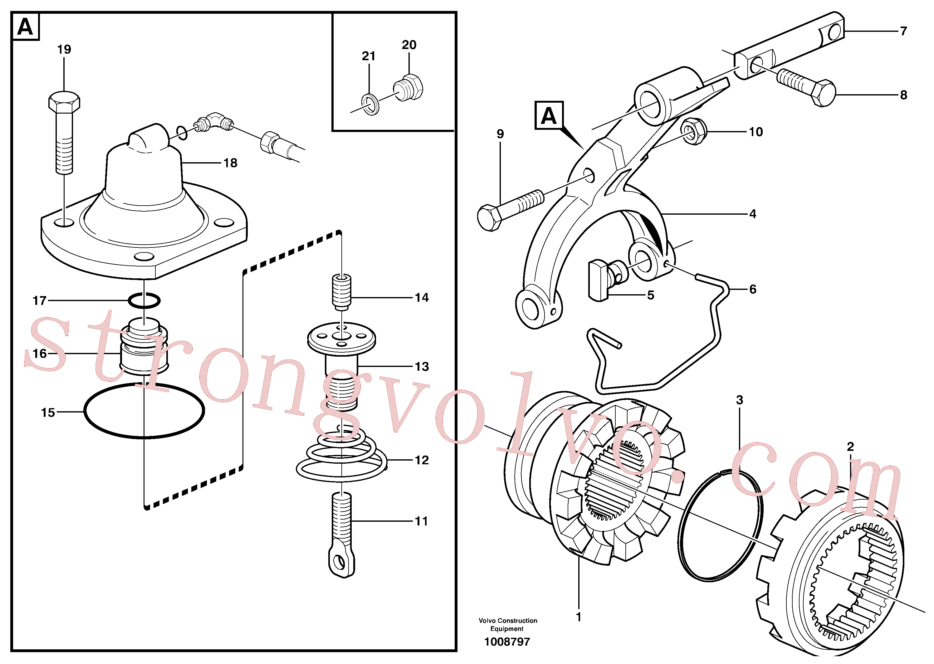 VOE925074 Volvo Bloqueio diferencial(1008797 Montagem)