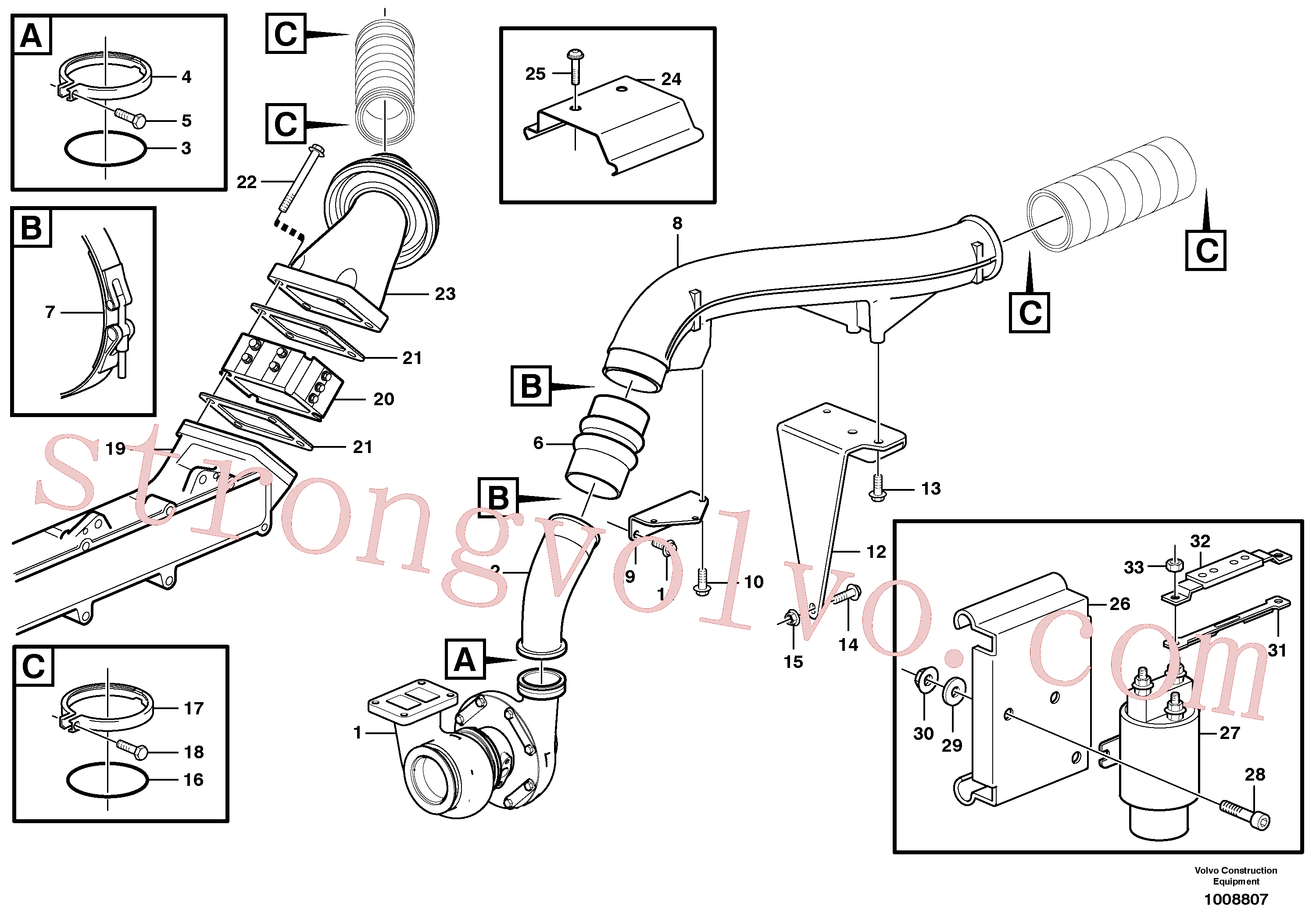 Volvo VOE968842 Parafuso flangeado Volvo Acessórios para escavadeira