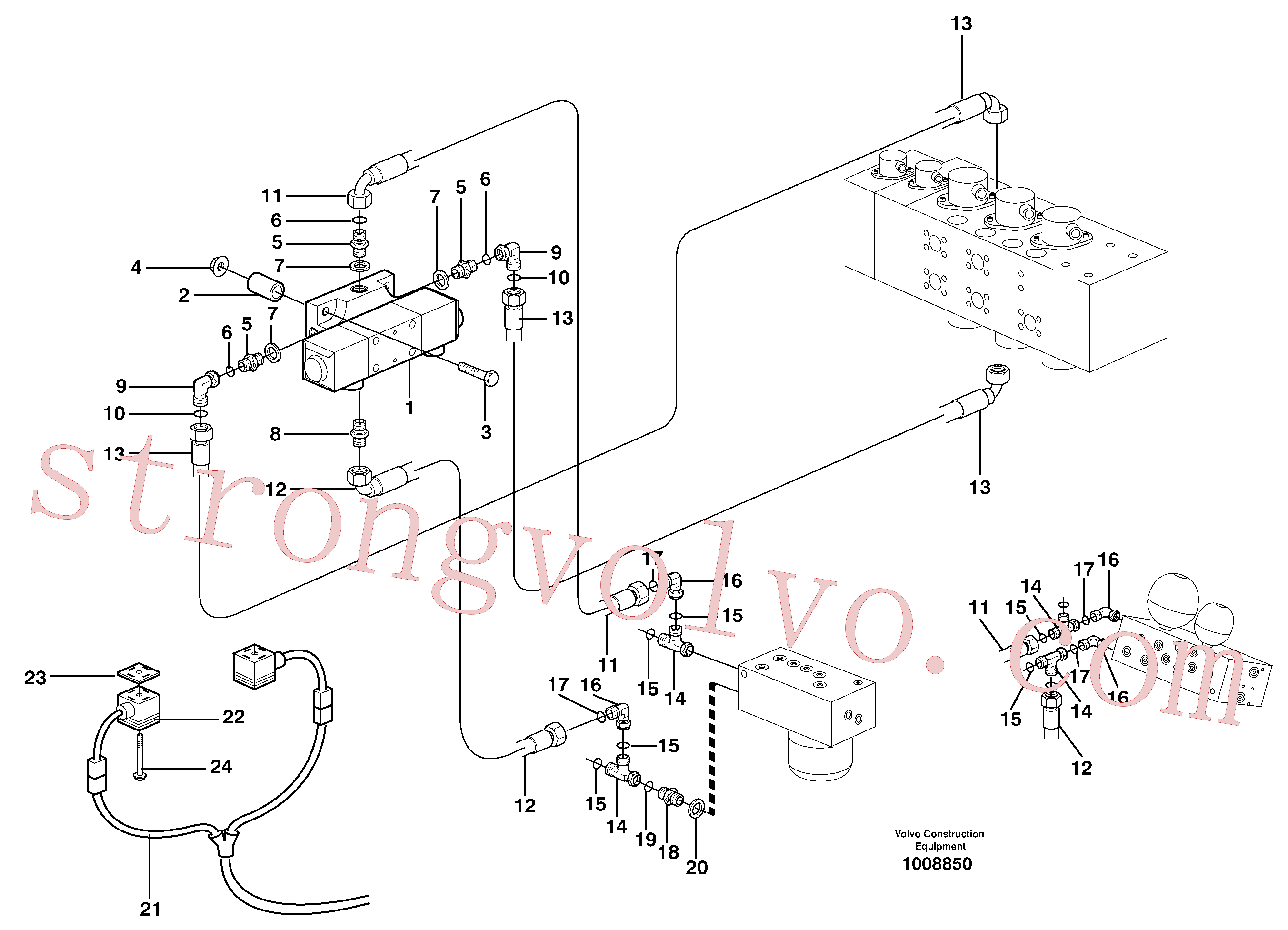 VOE14378947 Cable harness Volvo escavadeira