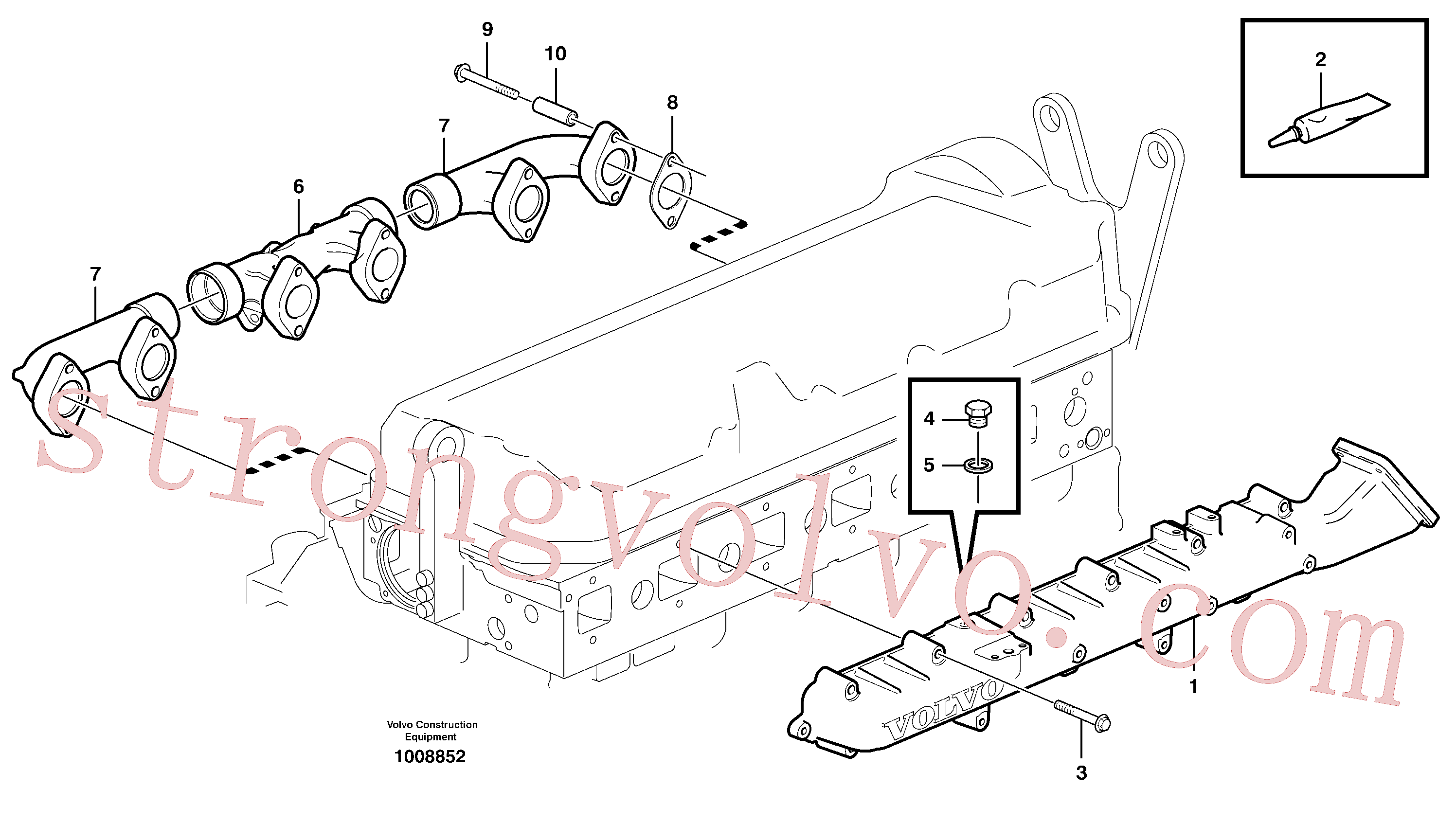 VOE11703917 Volvo Colector de admissão e colector de escape(1008852 Montagem)