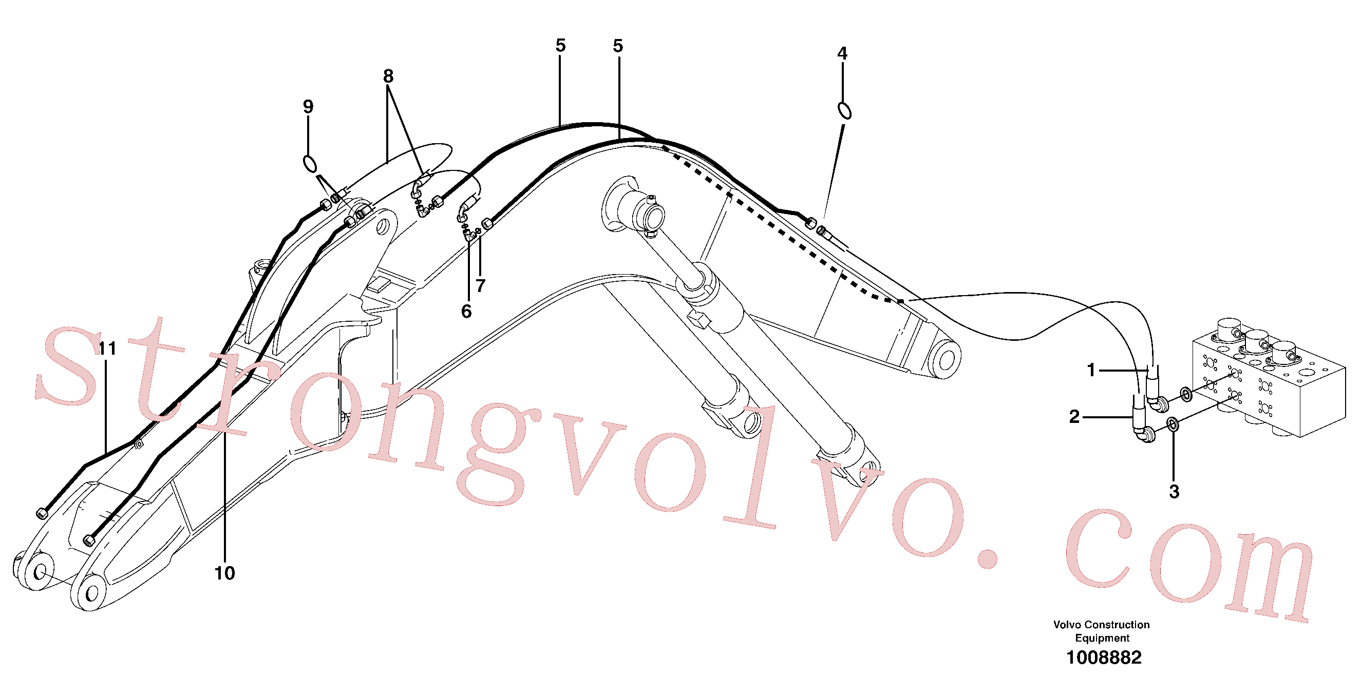 VOE14372717 Mangueira hidráulica Inscreva-se para Volvo Acessórios para escavadeira