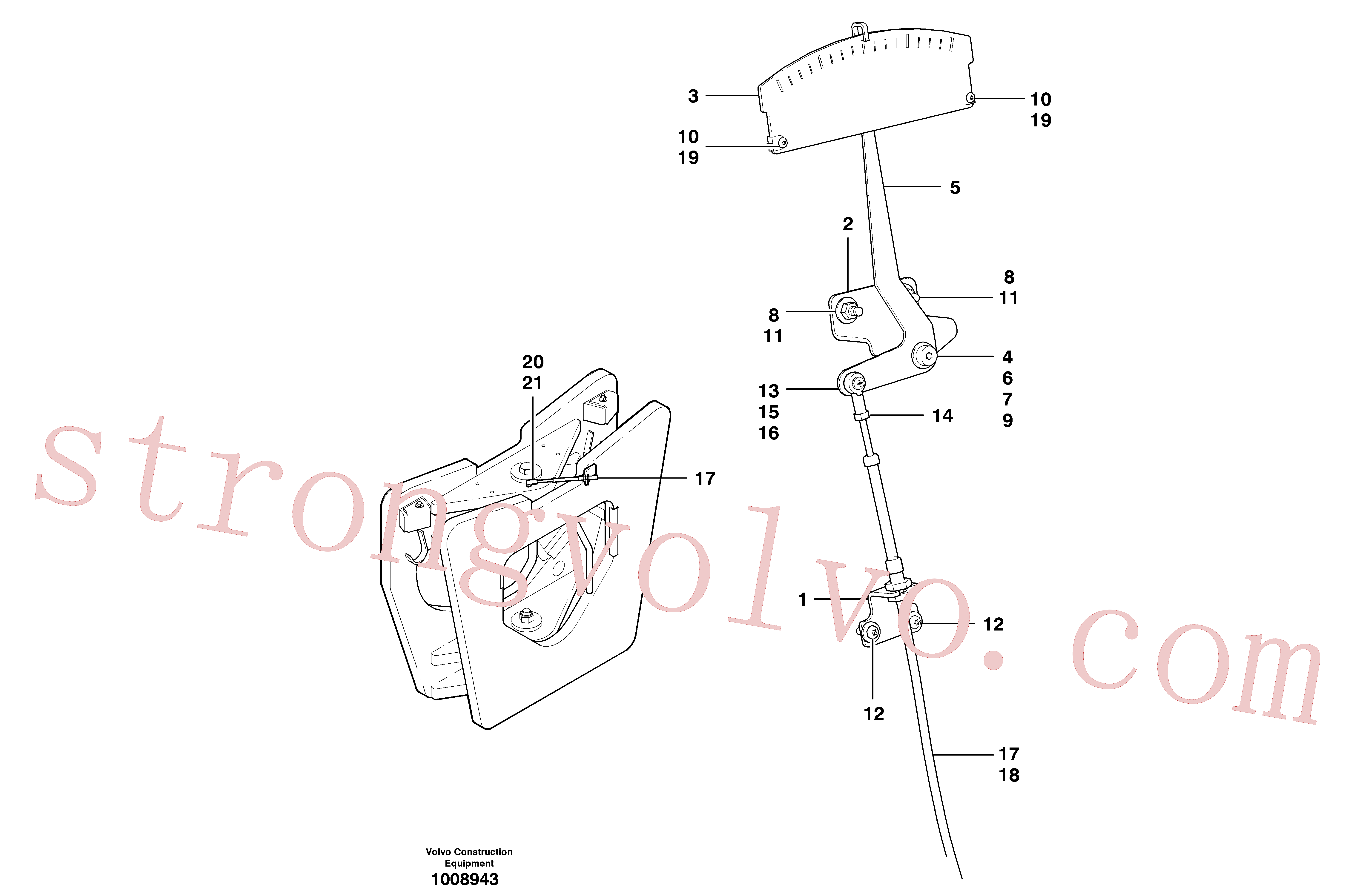 VOE13972081 Volvo Indicador de articulação(1008943 Montagem)