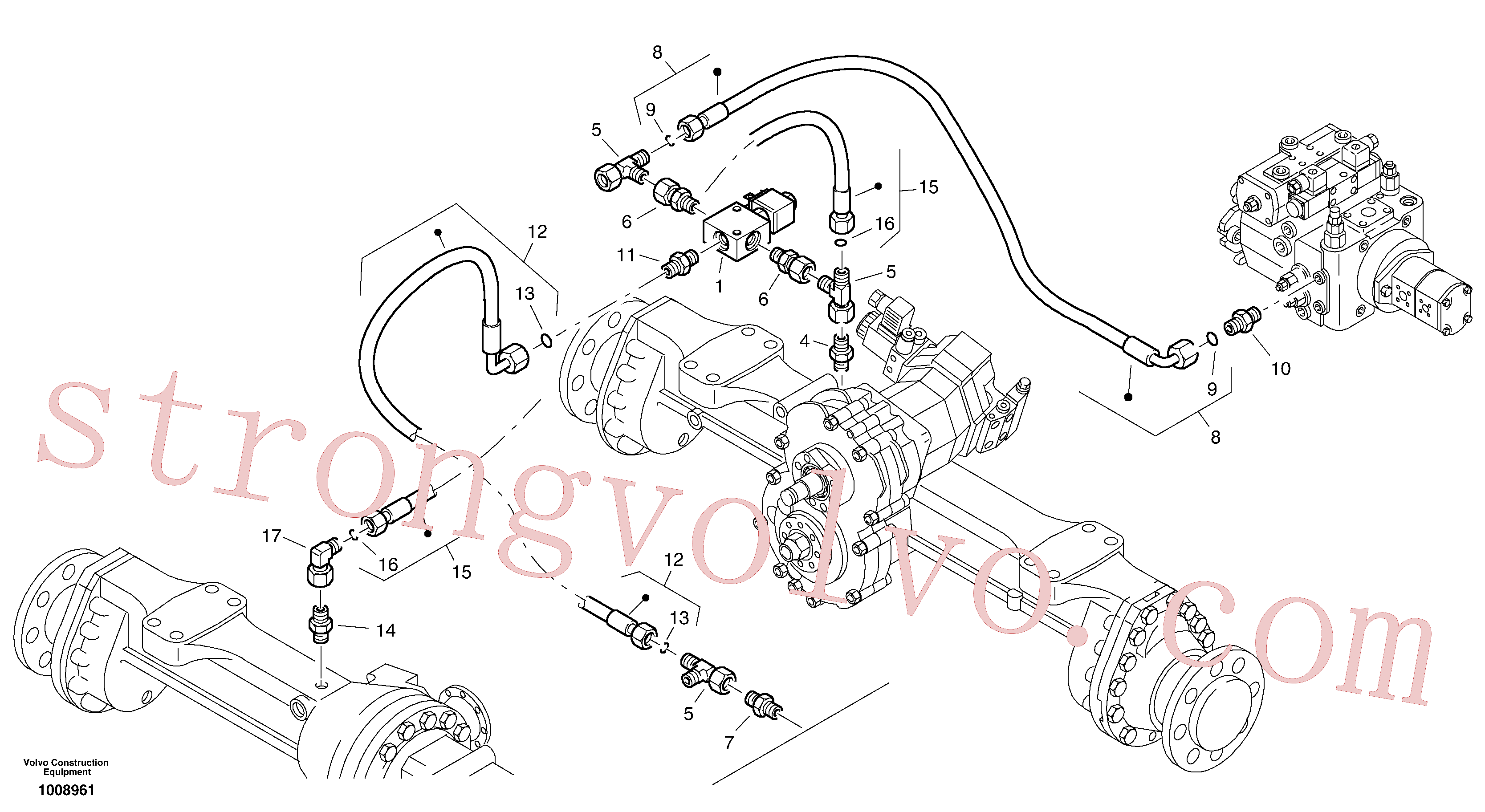 Volvo Acessórios para escavadeira ZM2803349 Fitting Acessórios