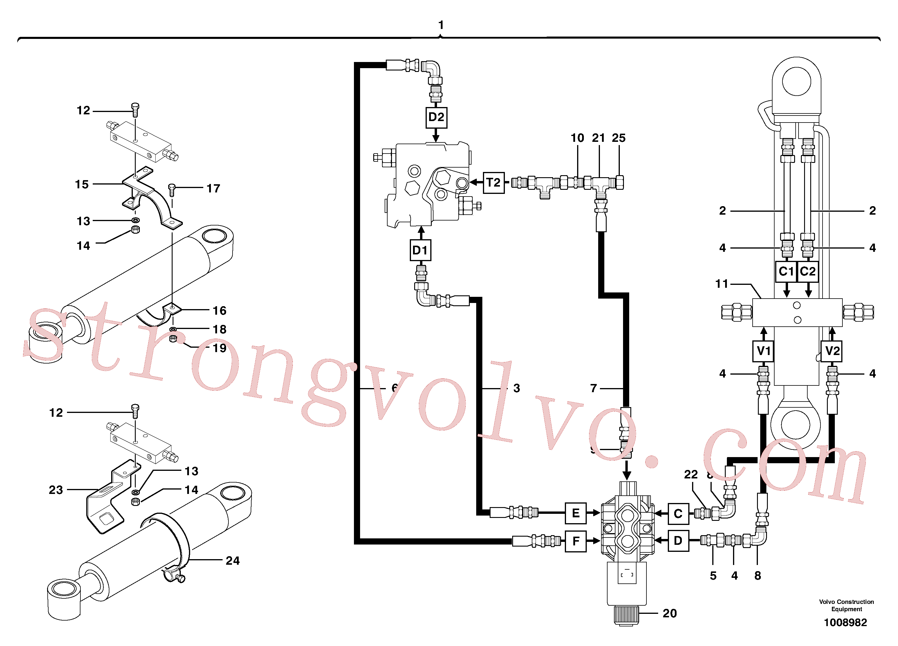 Volvo Montagem PJ4190459 High pressure hose Acessórios