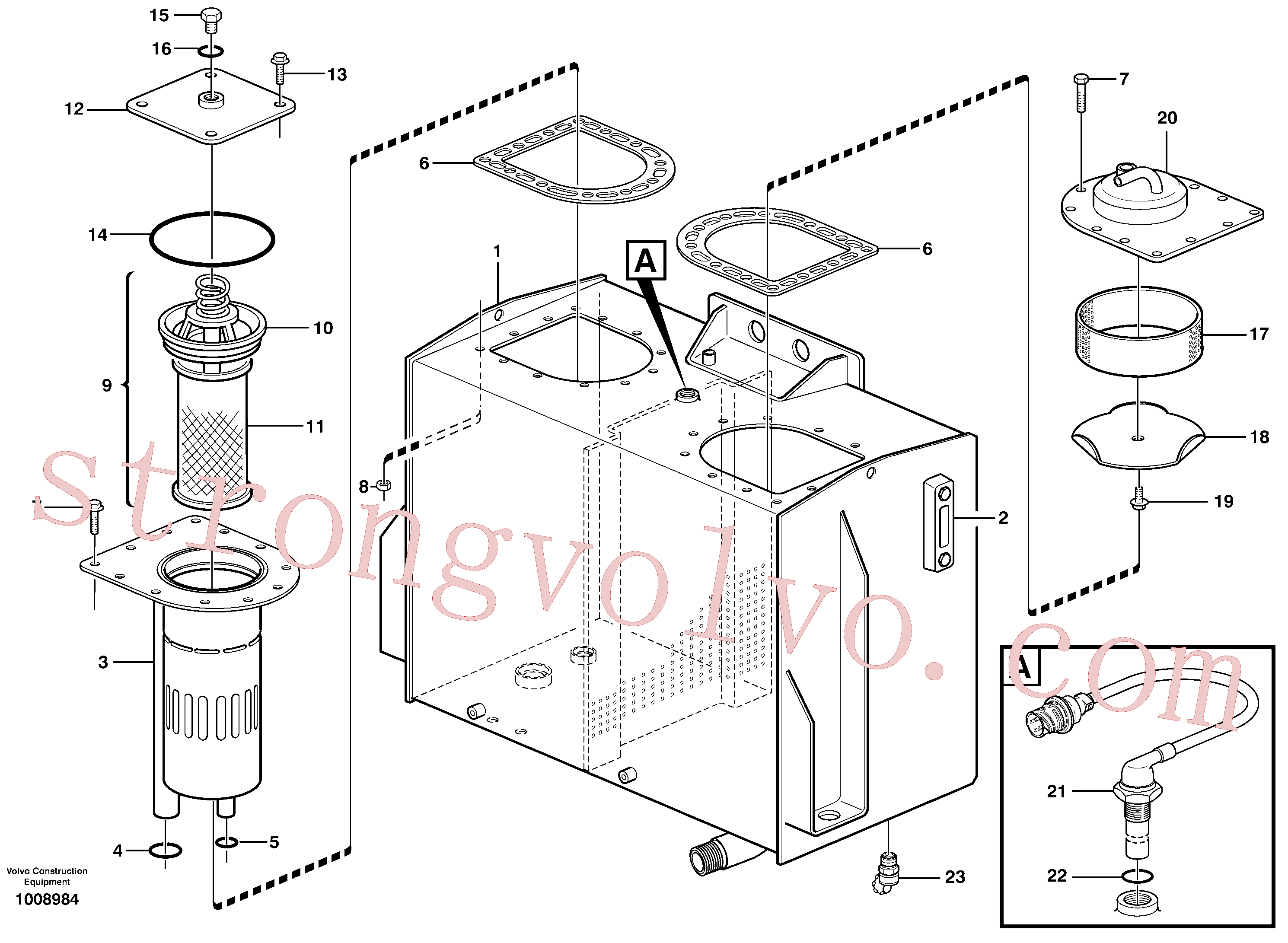 VOE930932 Volvo Depósito de óleo hidráulico(1008984 Montagem)