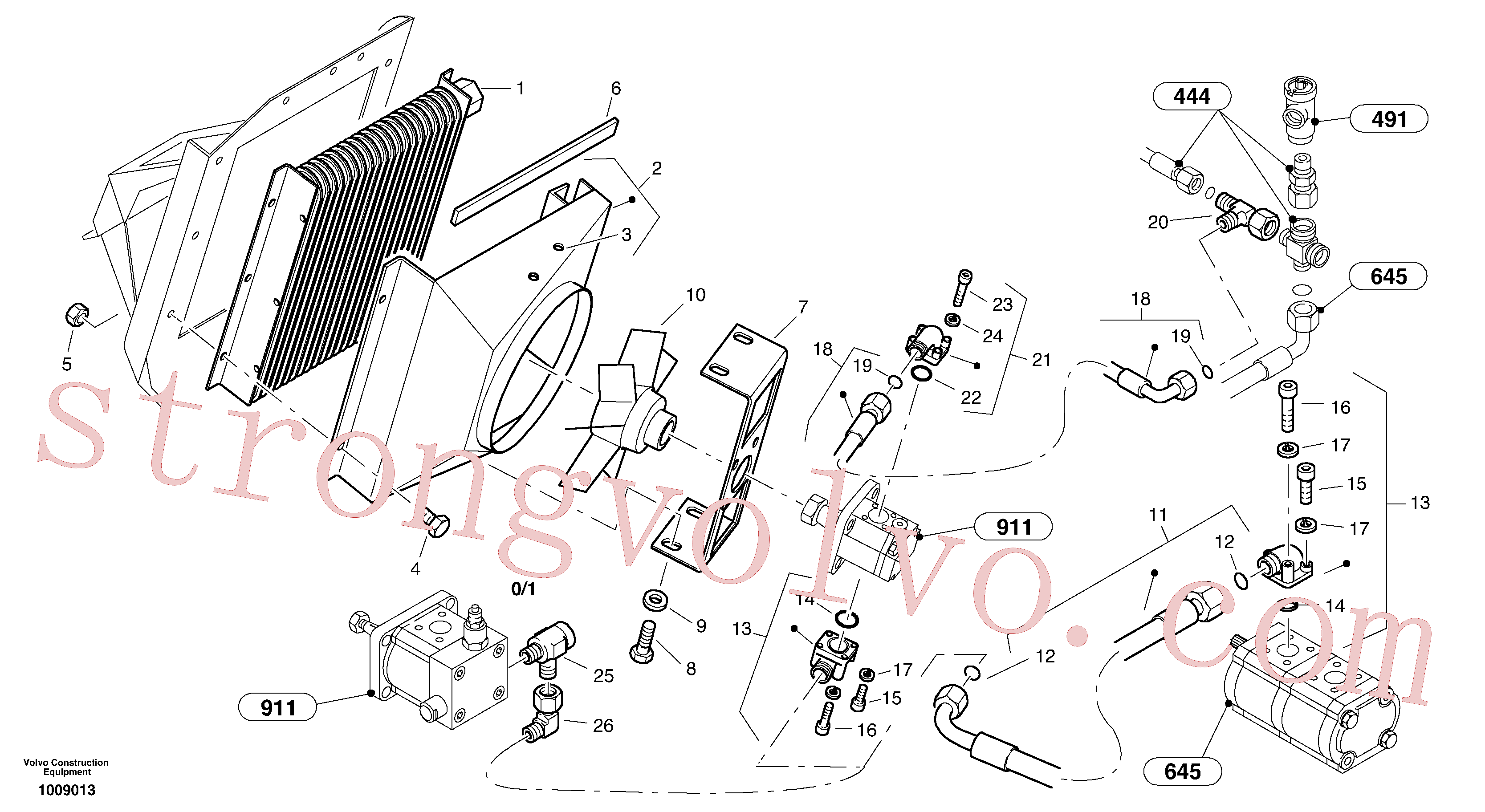 VOE11305752 Volvo Radiador - instalação(1009013 Montagem)