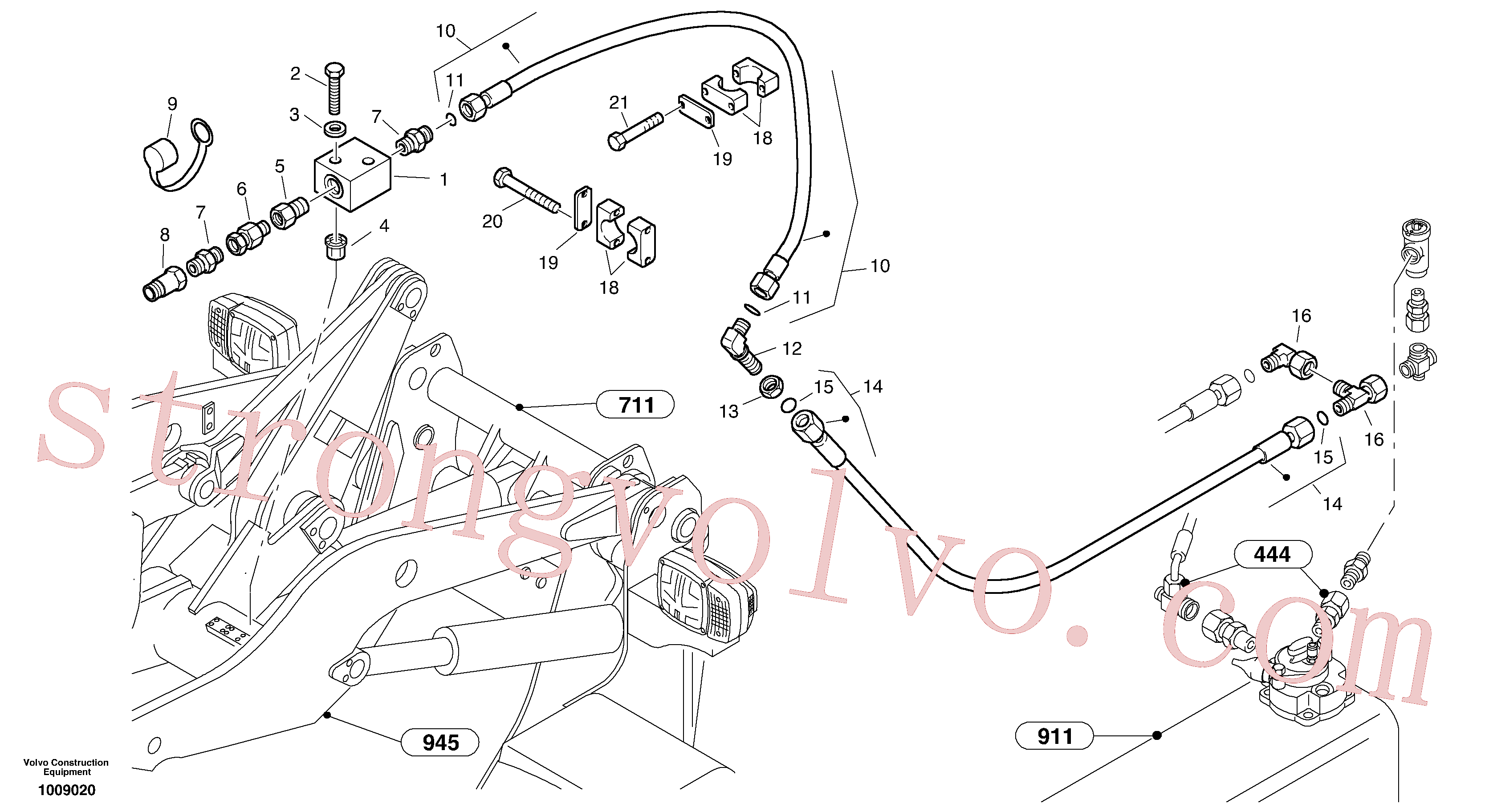 VOE969981 Volvo Linha de fuga - opção(1009020 Montagem)