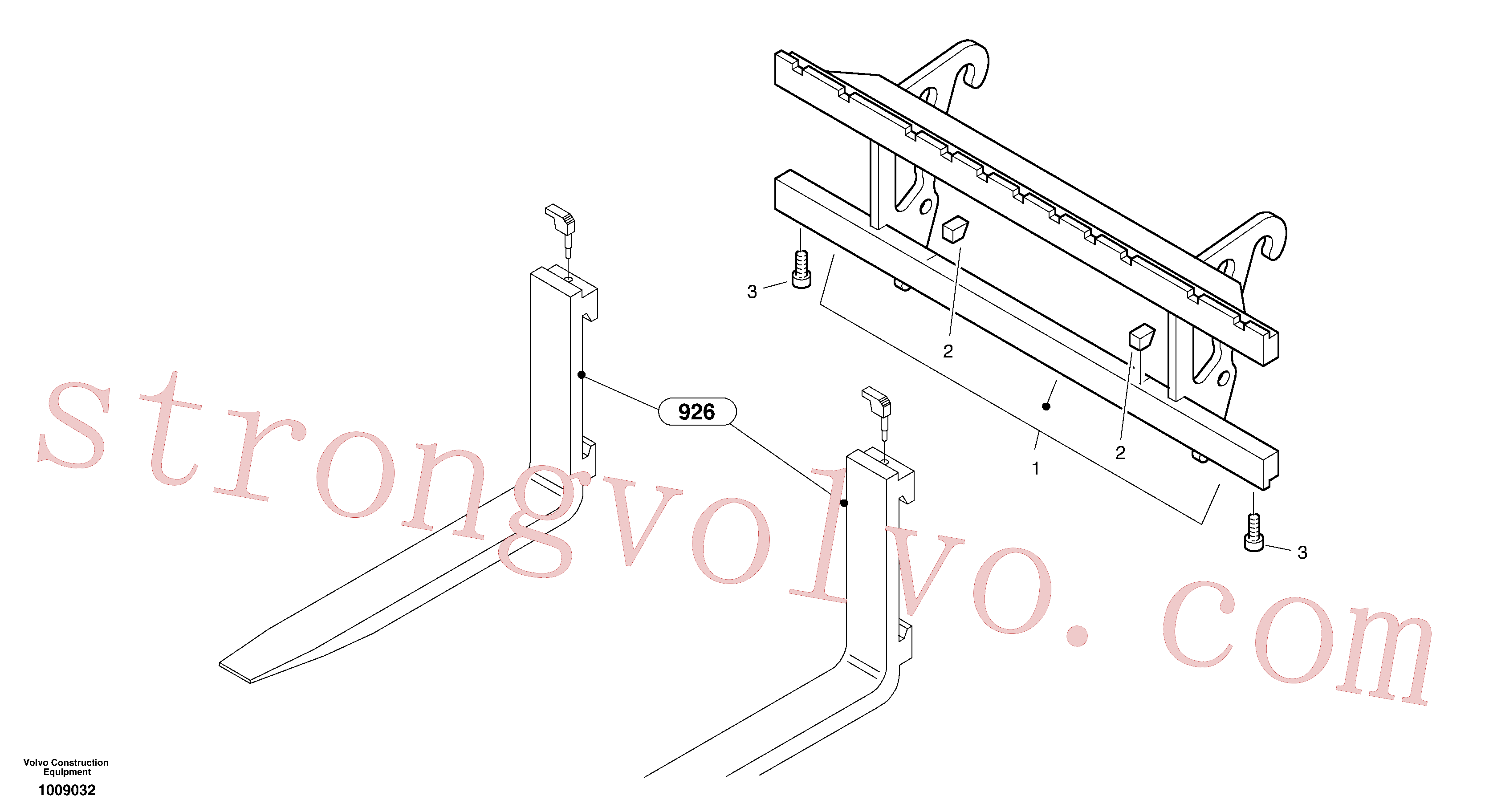 ZM2816503 Volvo Apoio do acoplamento de forquilha de empilhador(1009032 Montagem)