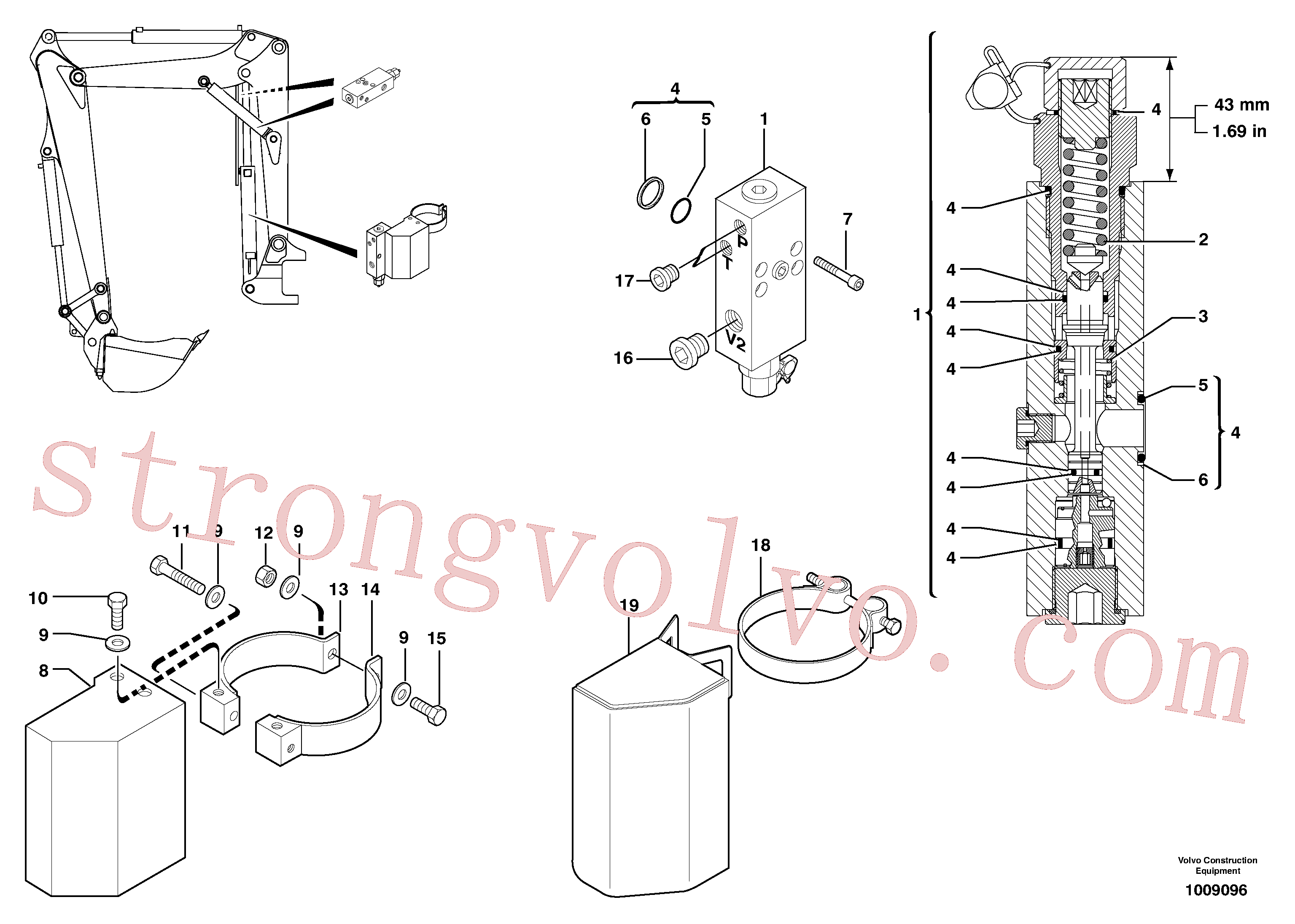 China Made PJ4690610 Flange Half Volvo Acessórios para escavadeira