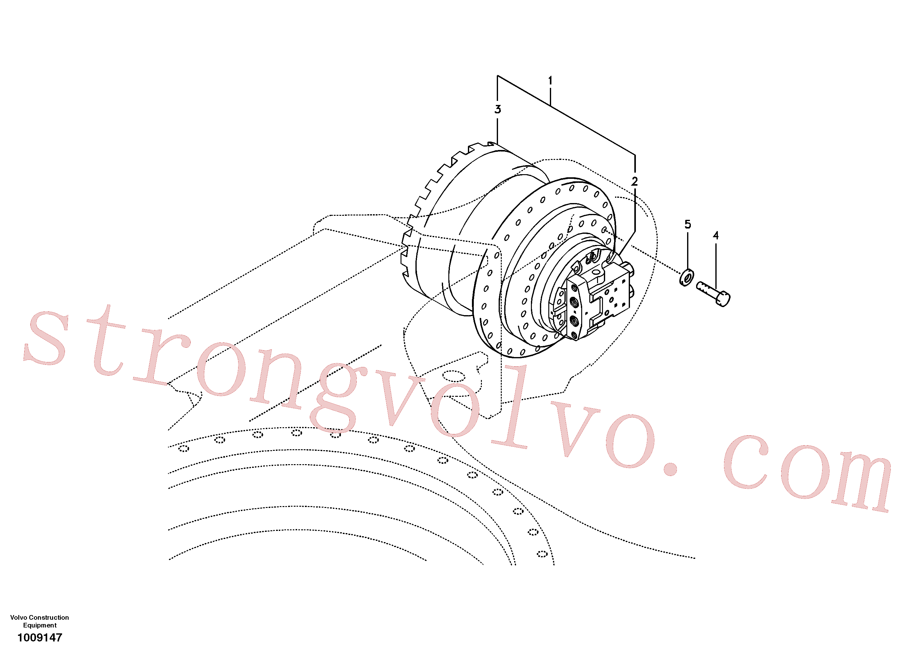 SA7117-34001 Volvo Motor de curso com peças de montagem(1009147 Montagem)