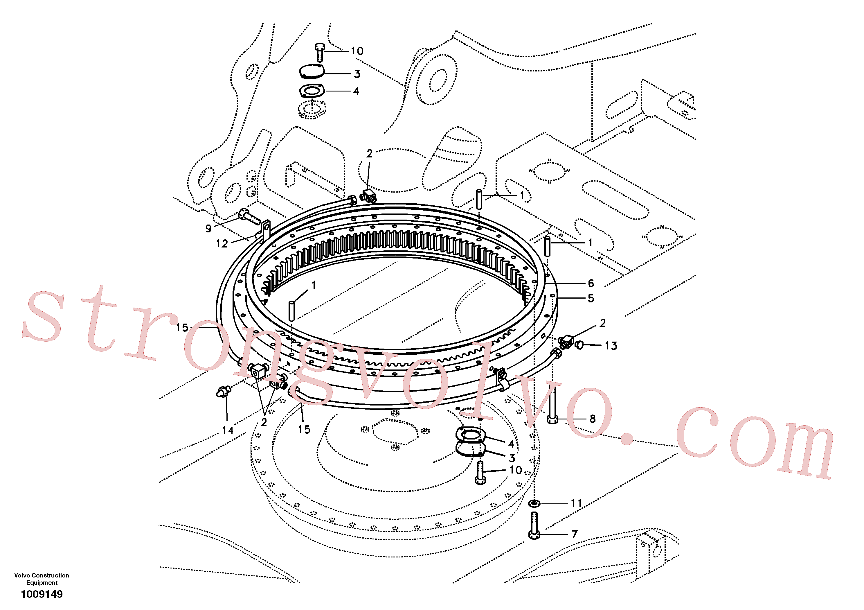 VOE14531862 Volvo Sistema de articulação(1009149 Montagem)