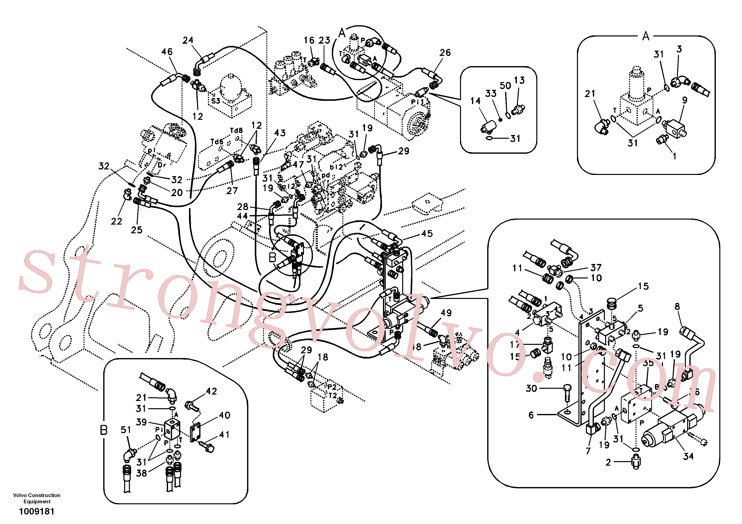 Atacado VOE14509464 Pipe line Volvo escavadeira